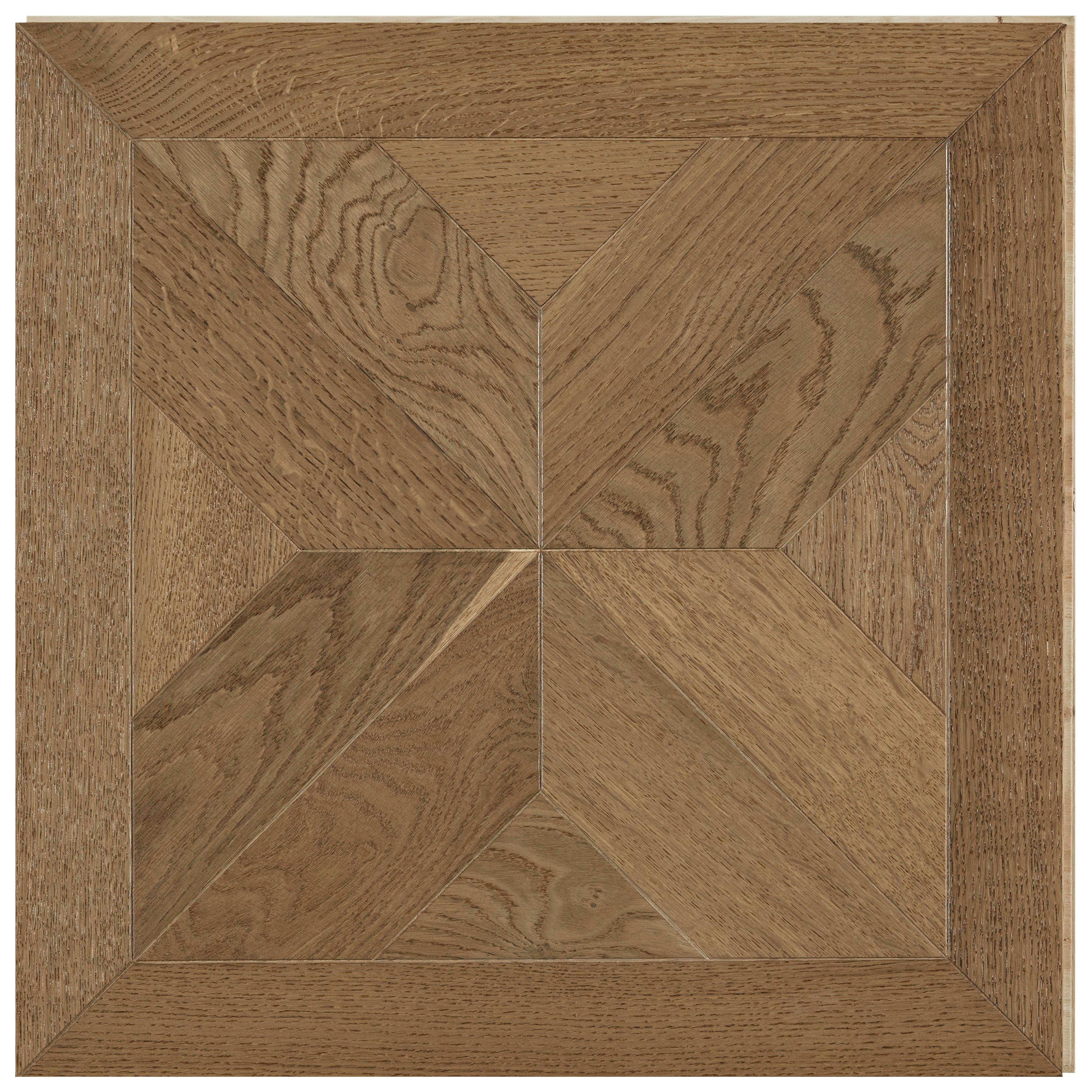 Louie Medallion White Oak Wire Brushed Engineered Hardwood