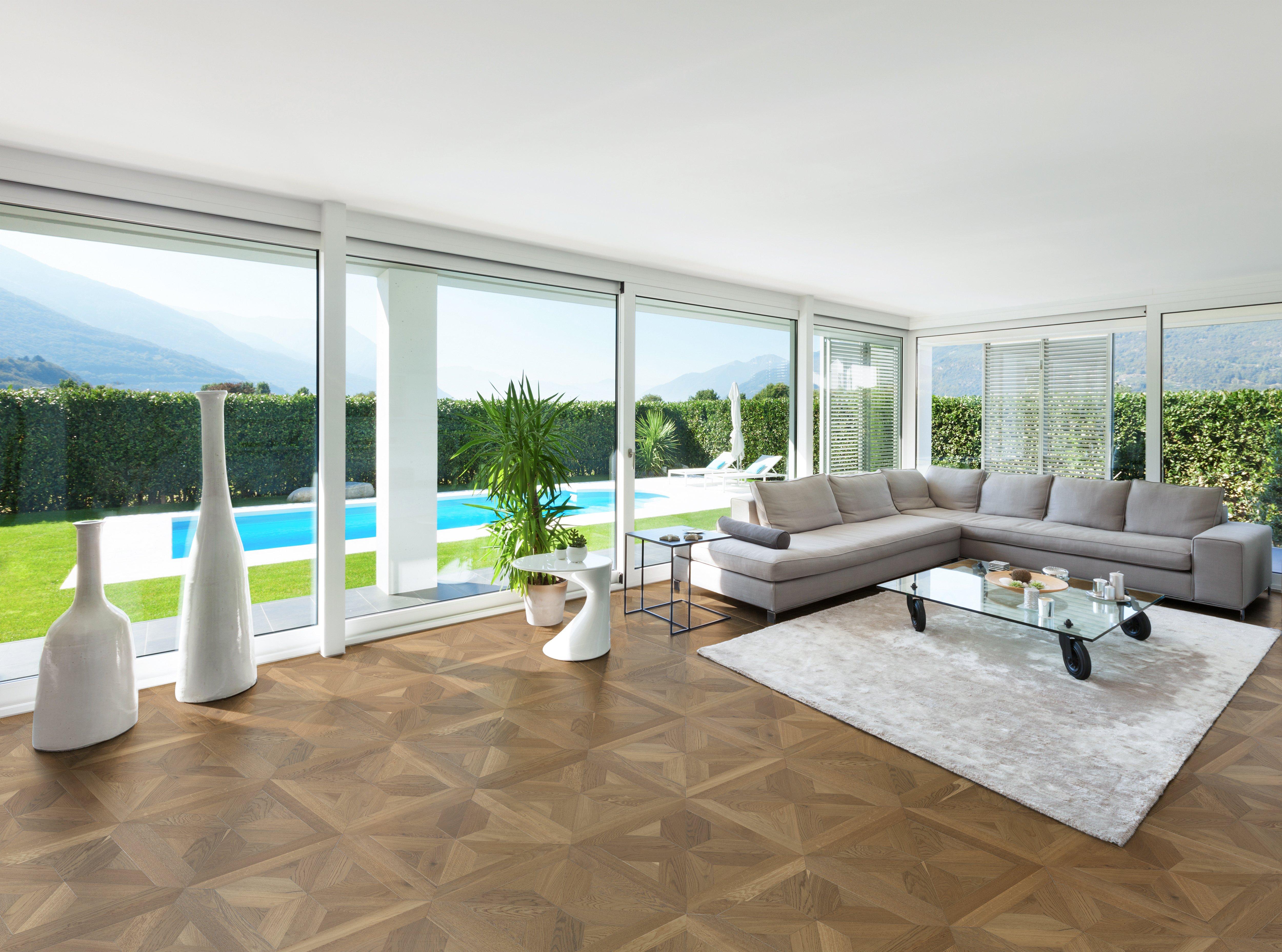 Louie Medallion White Oak Wire Brushed Engineered Hardwood