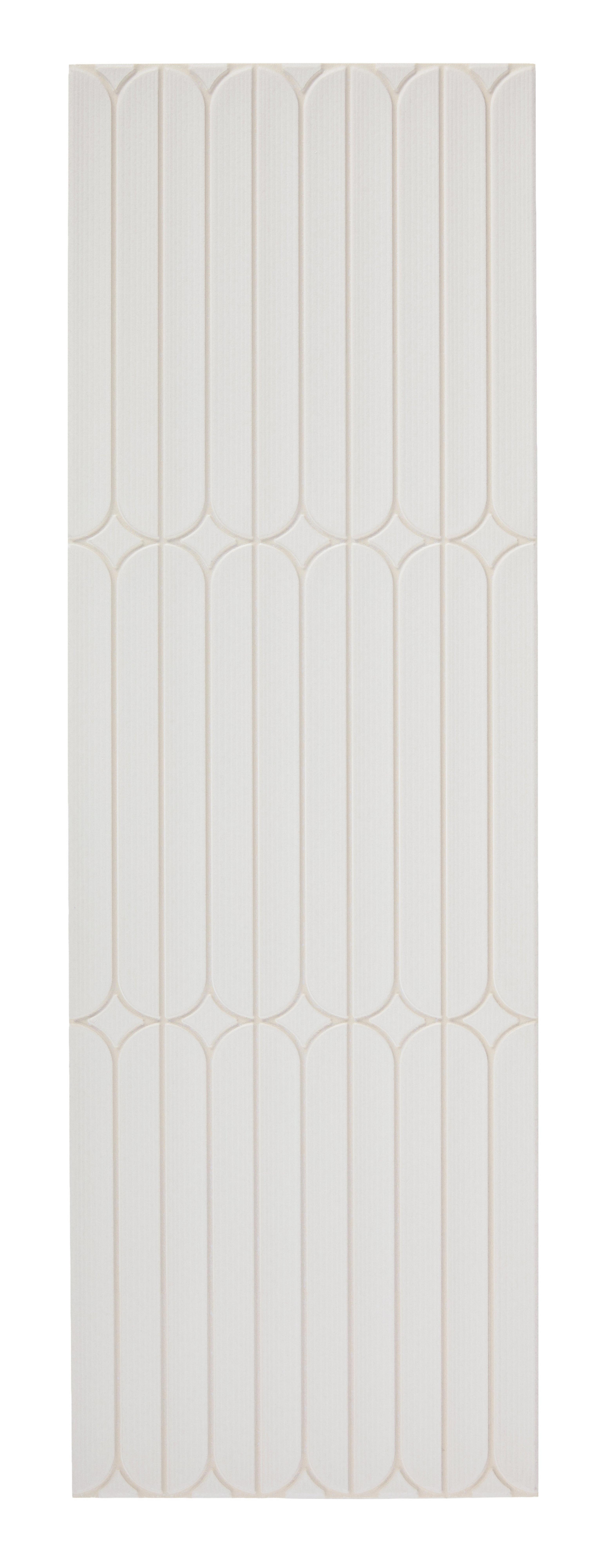 Midcentury Blanc Ceramic Tile