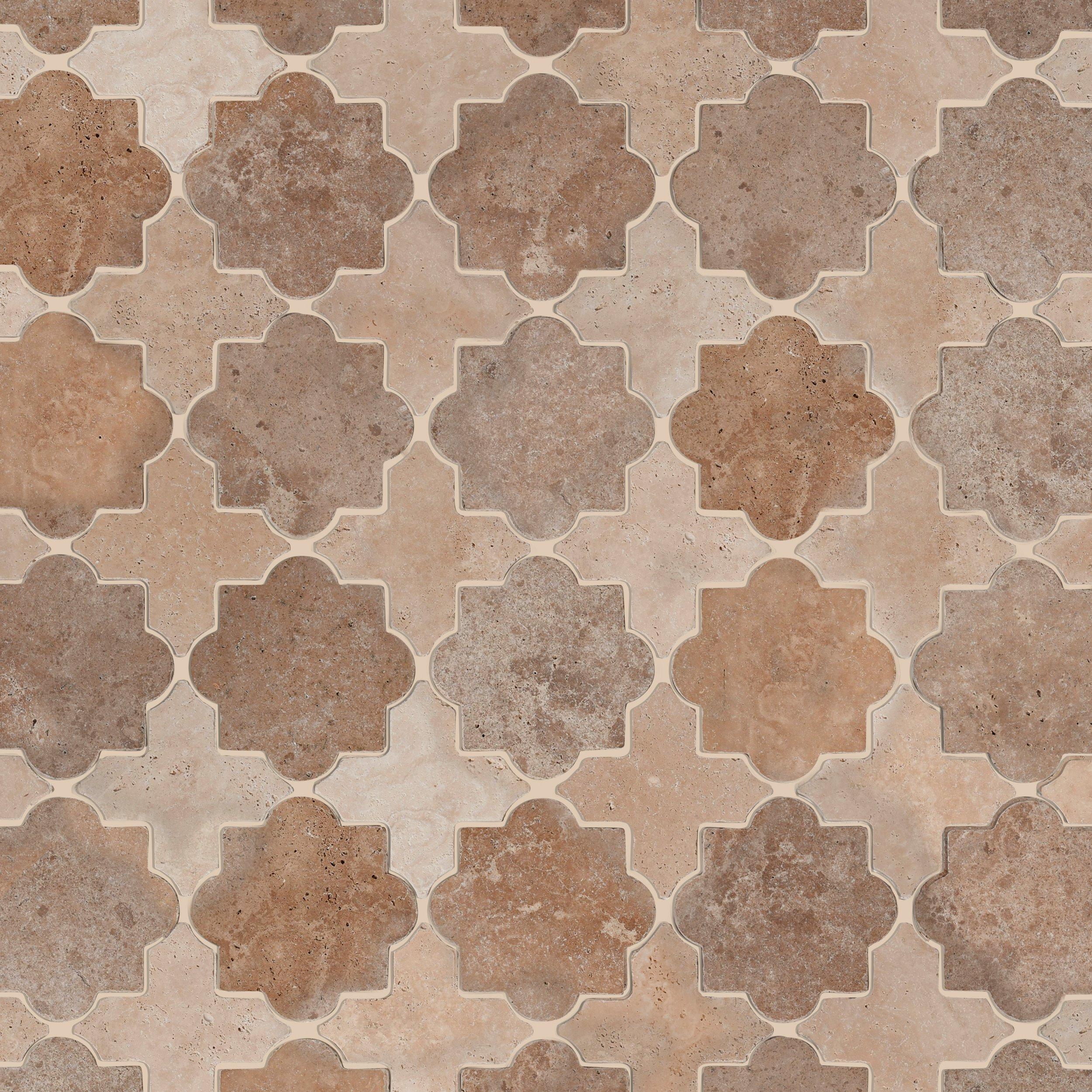 Pietra Terra Tumbled Travertine Mosaic