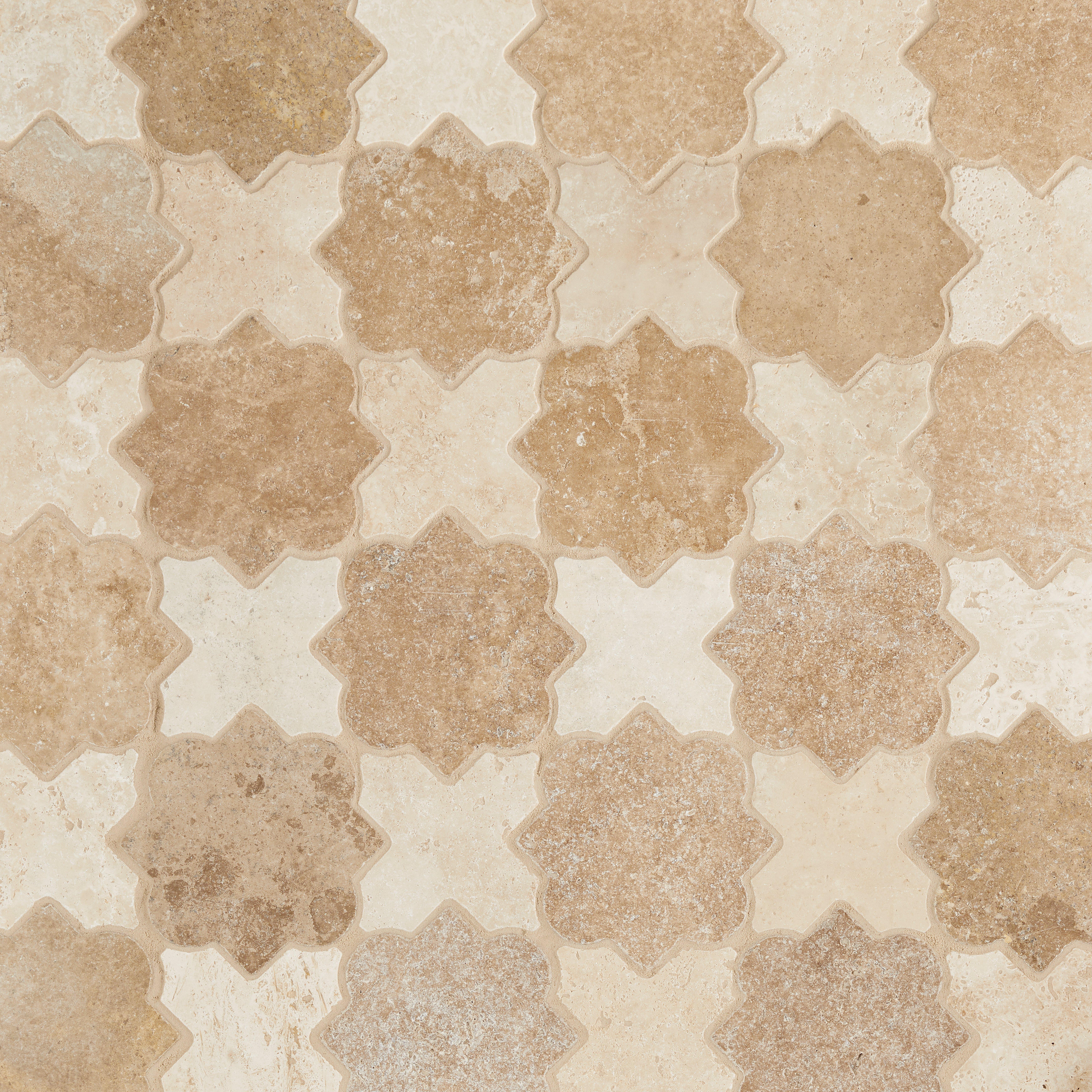 Pietra Terra Tumbled Travertine Mosaic