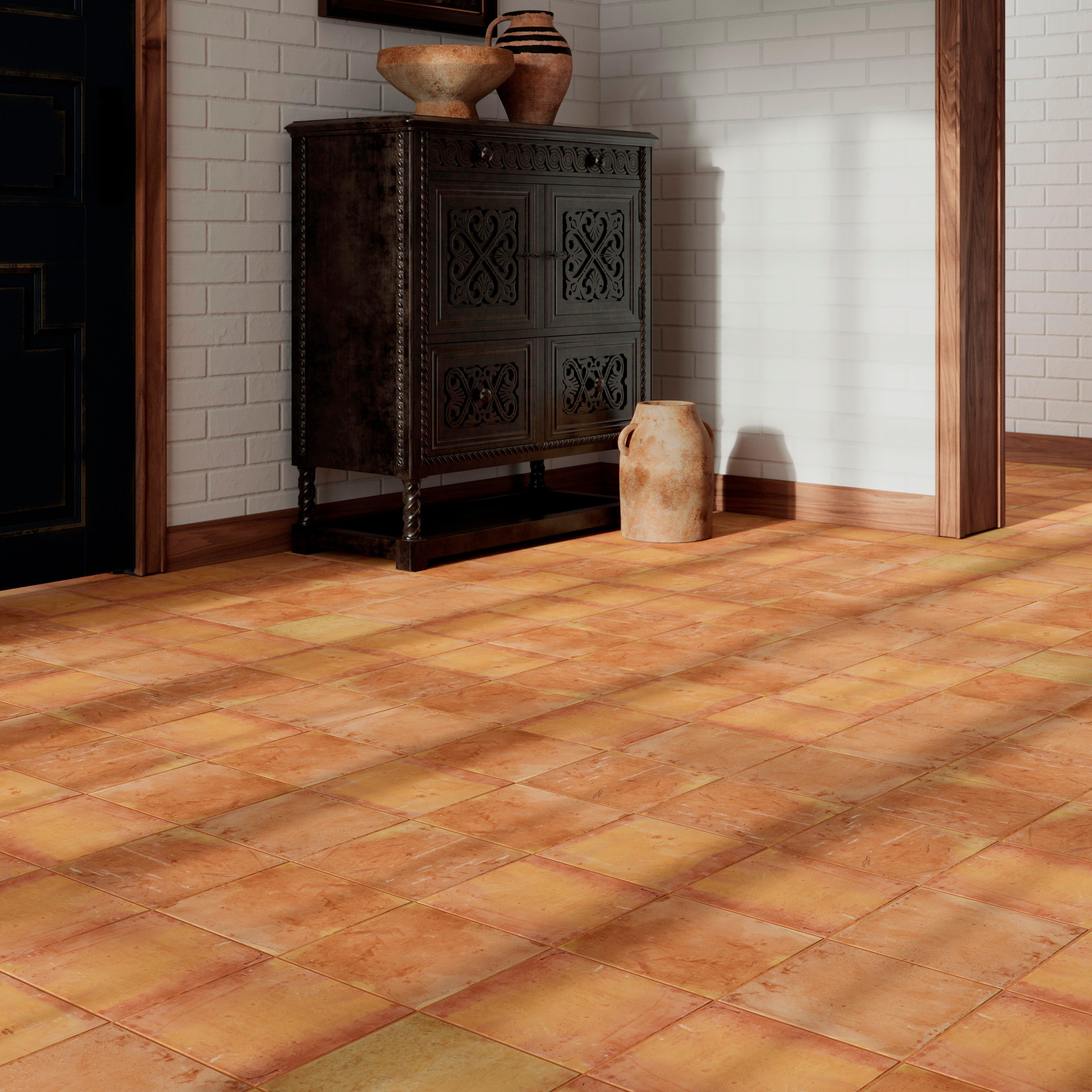 Sealed Square Matte Saltillo Tile