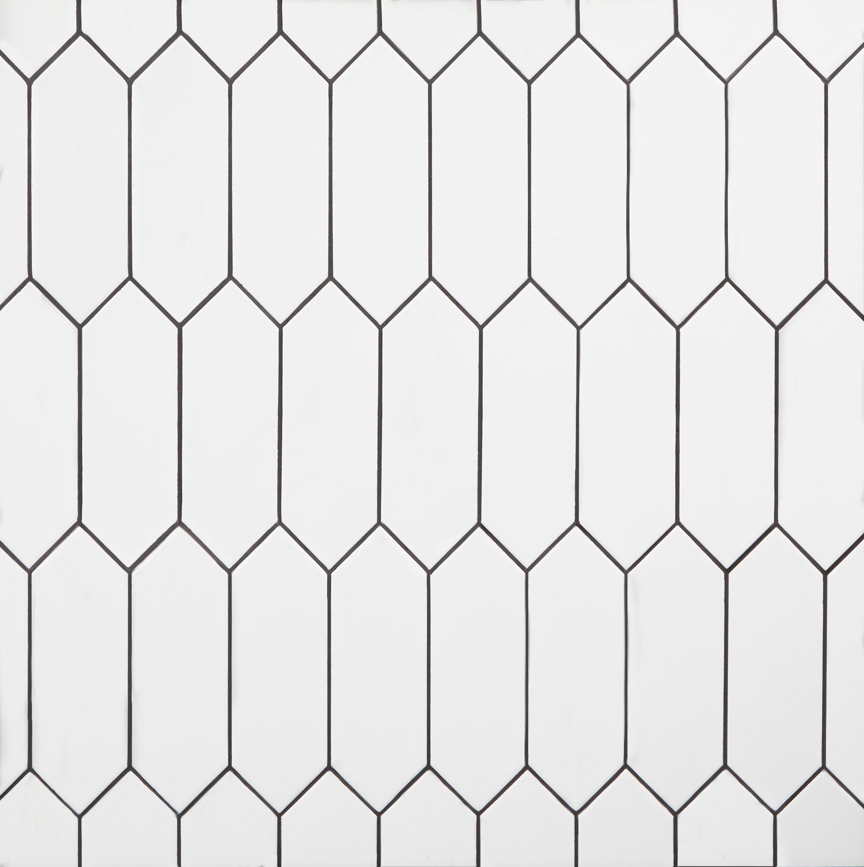 White Picket Matte Ceramic Tile