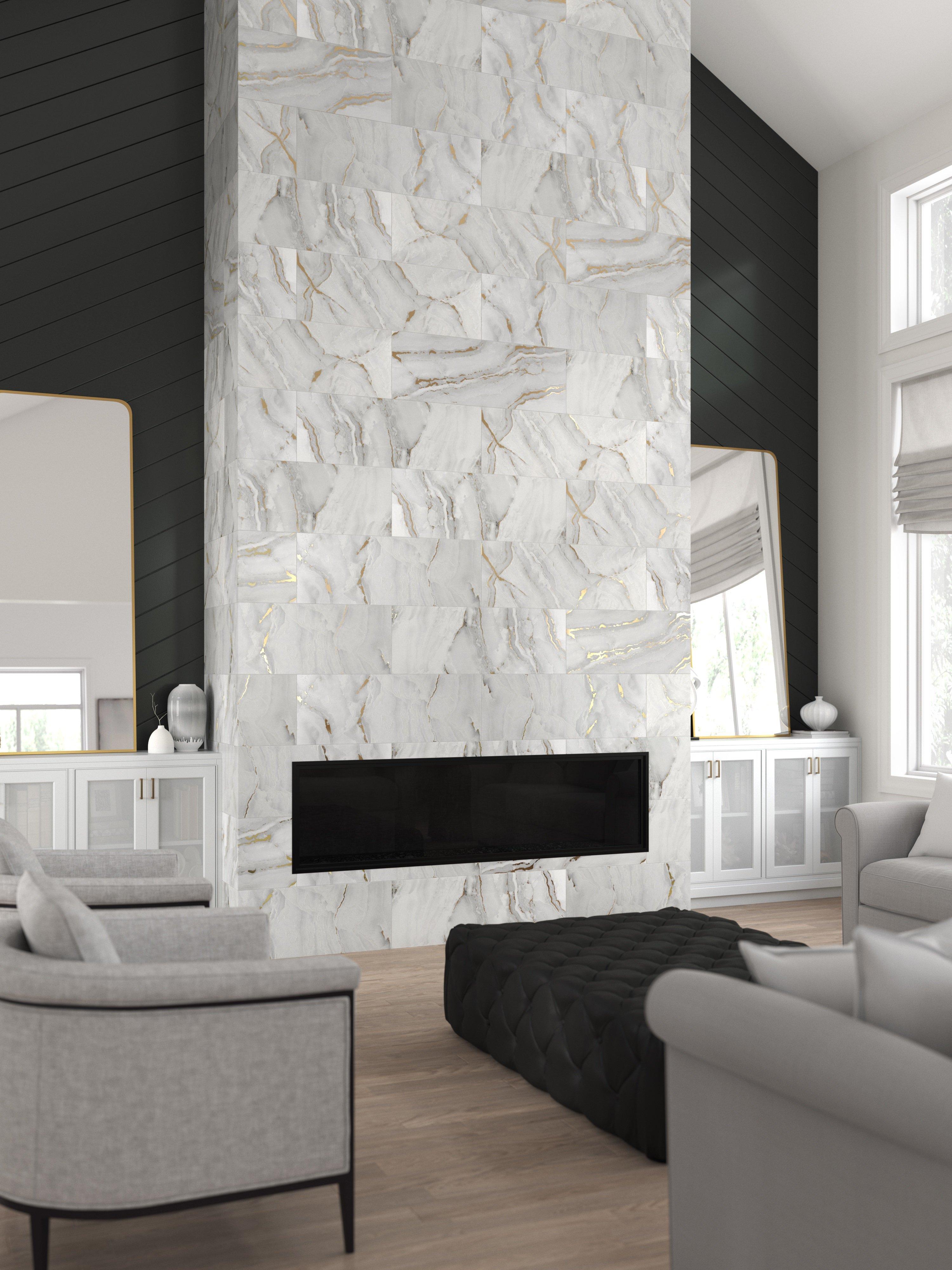 Empress Gold Polished Ceramic Tile