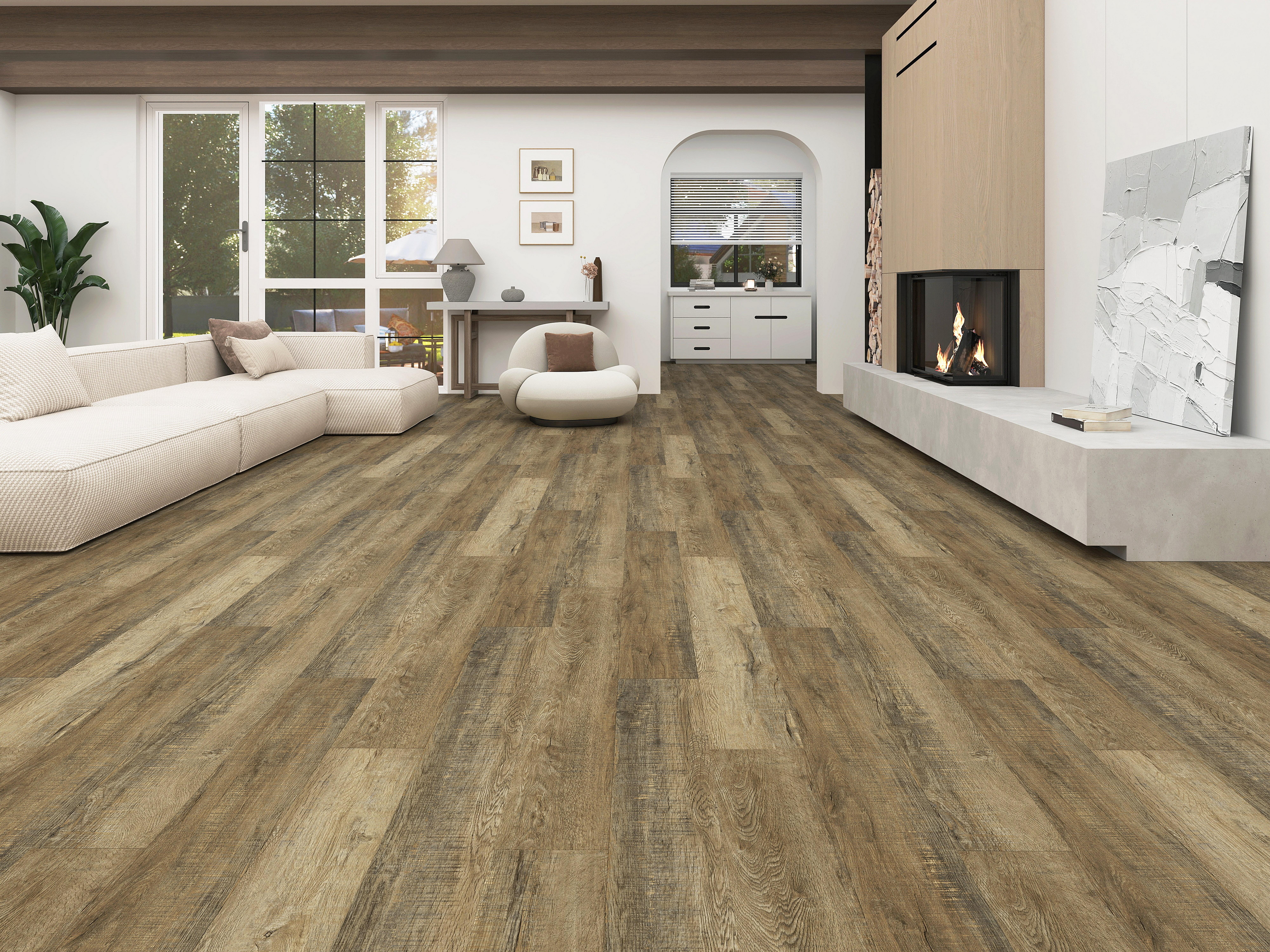 Woodhaven Trail Glue-Down Luxury Vinyl Plank