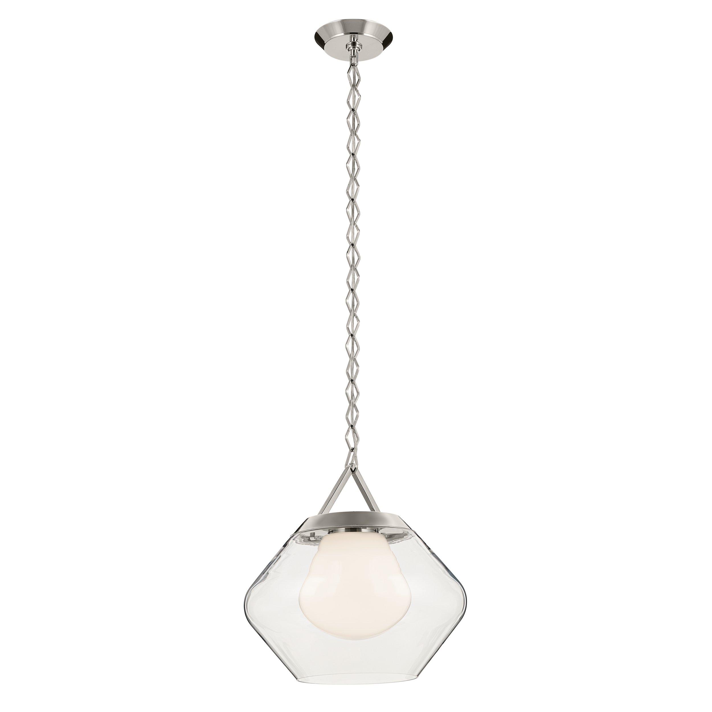 Nella Polished Nickel Single Pendant Light