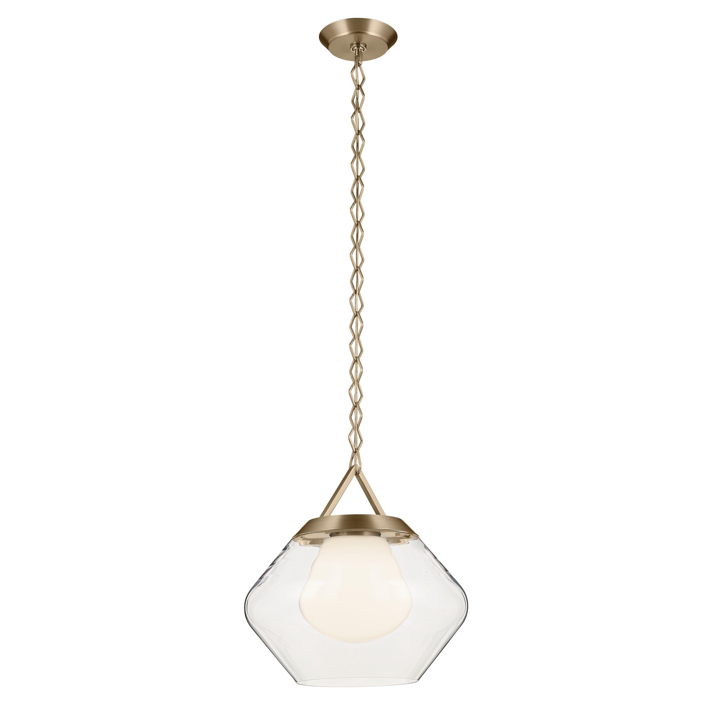Nella Brushed Gold Single Pendant Light