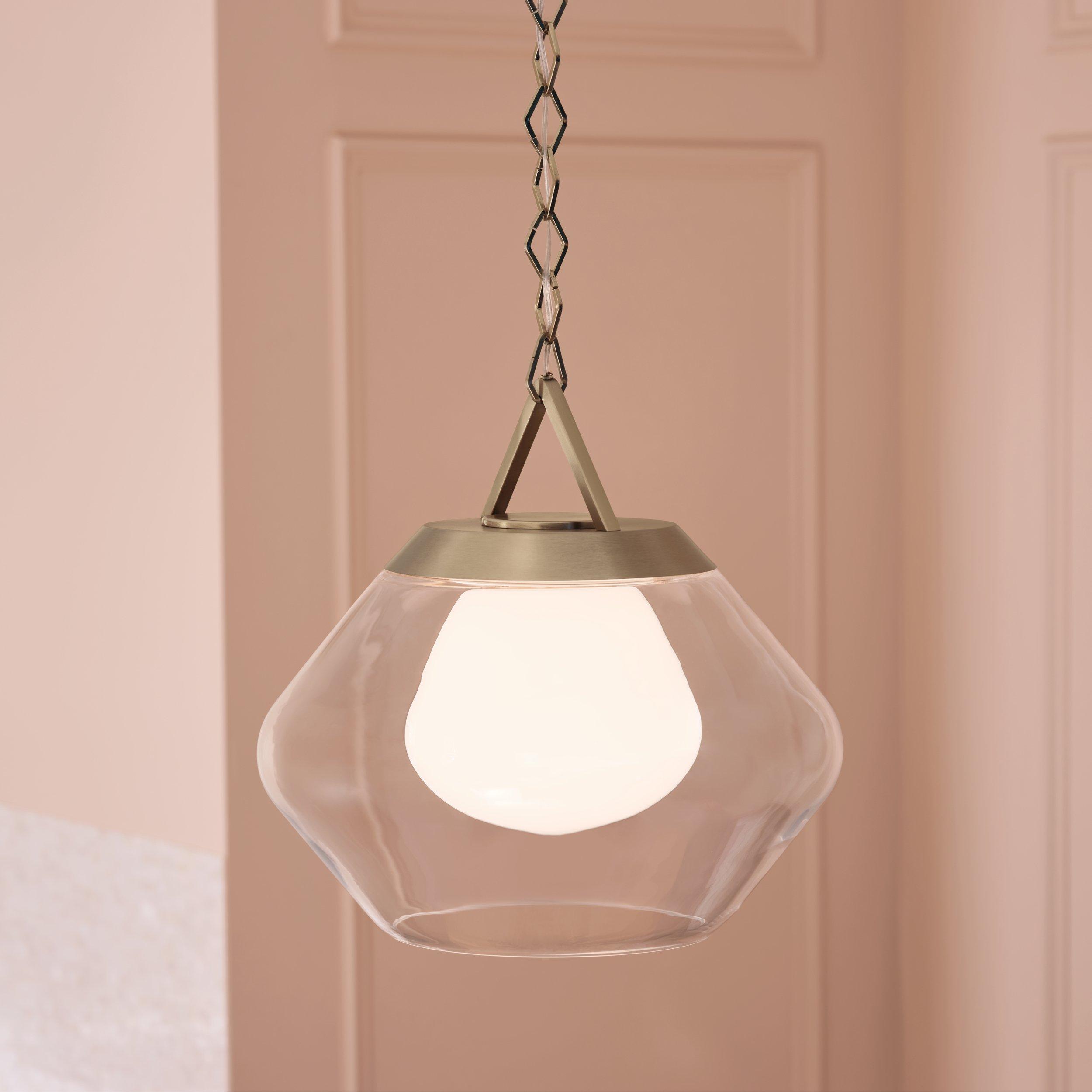 Nella Brushed Gold Single Pendant Light