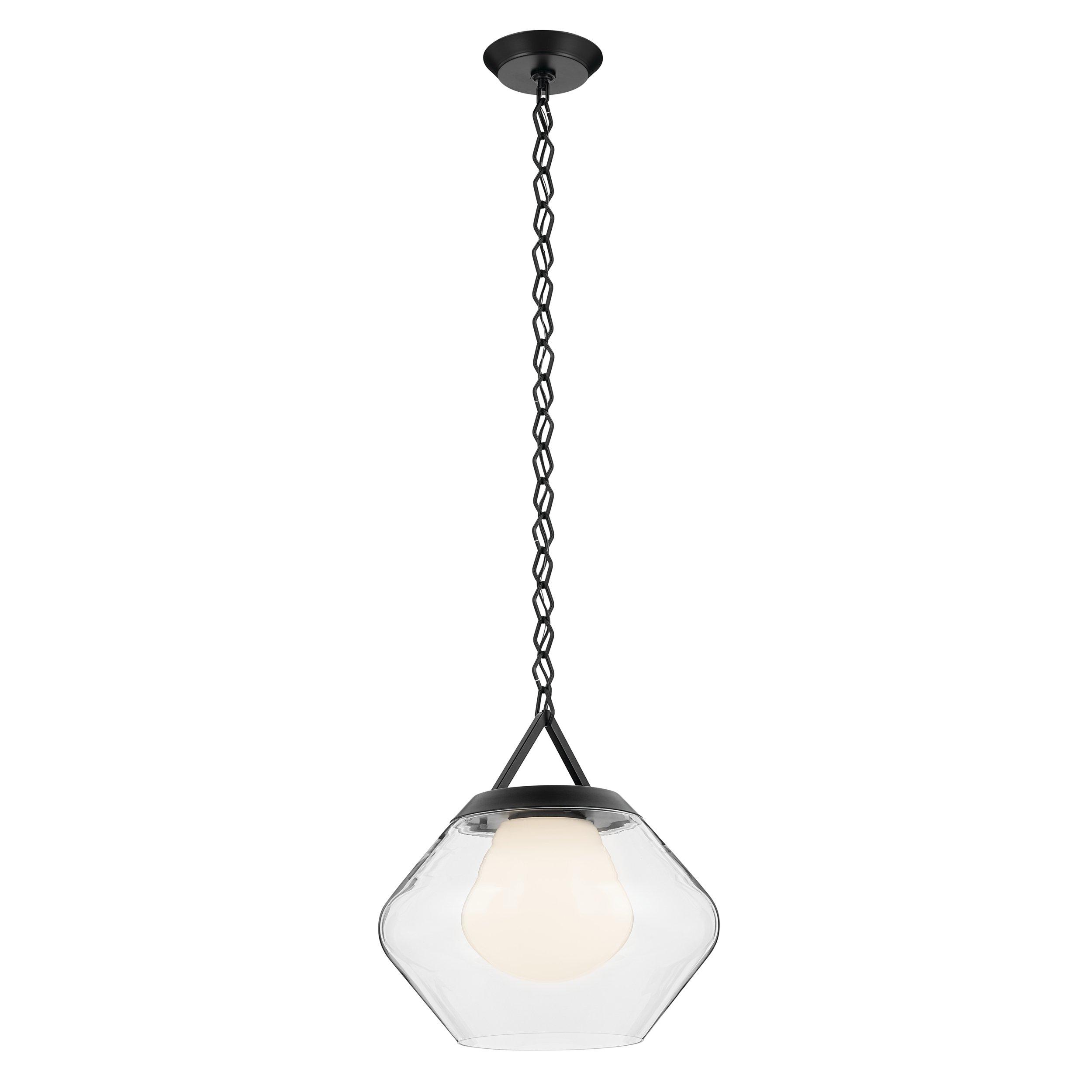 Nella Matte Black Single Pendant Light