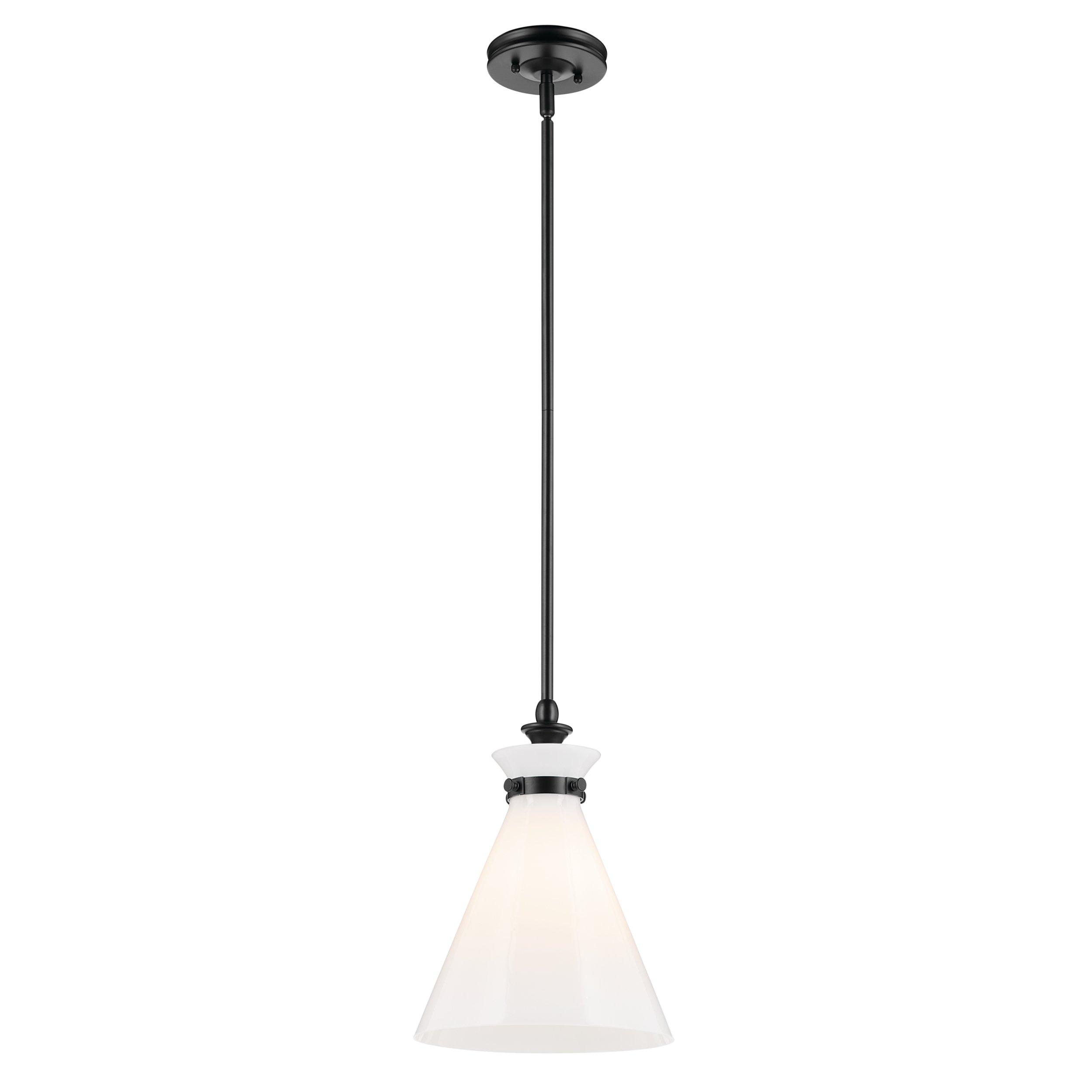 Laria Matte Black Single Pendant Light