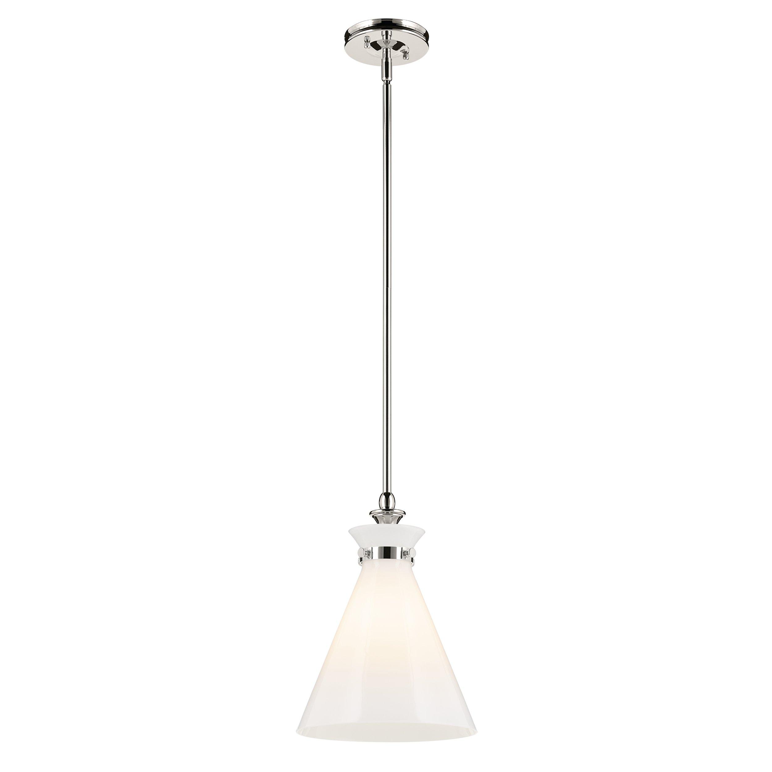 Laria Polished Nickel Single Pendant Light