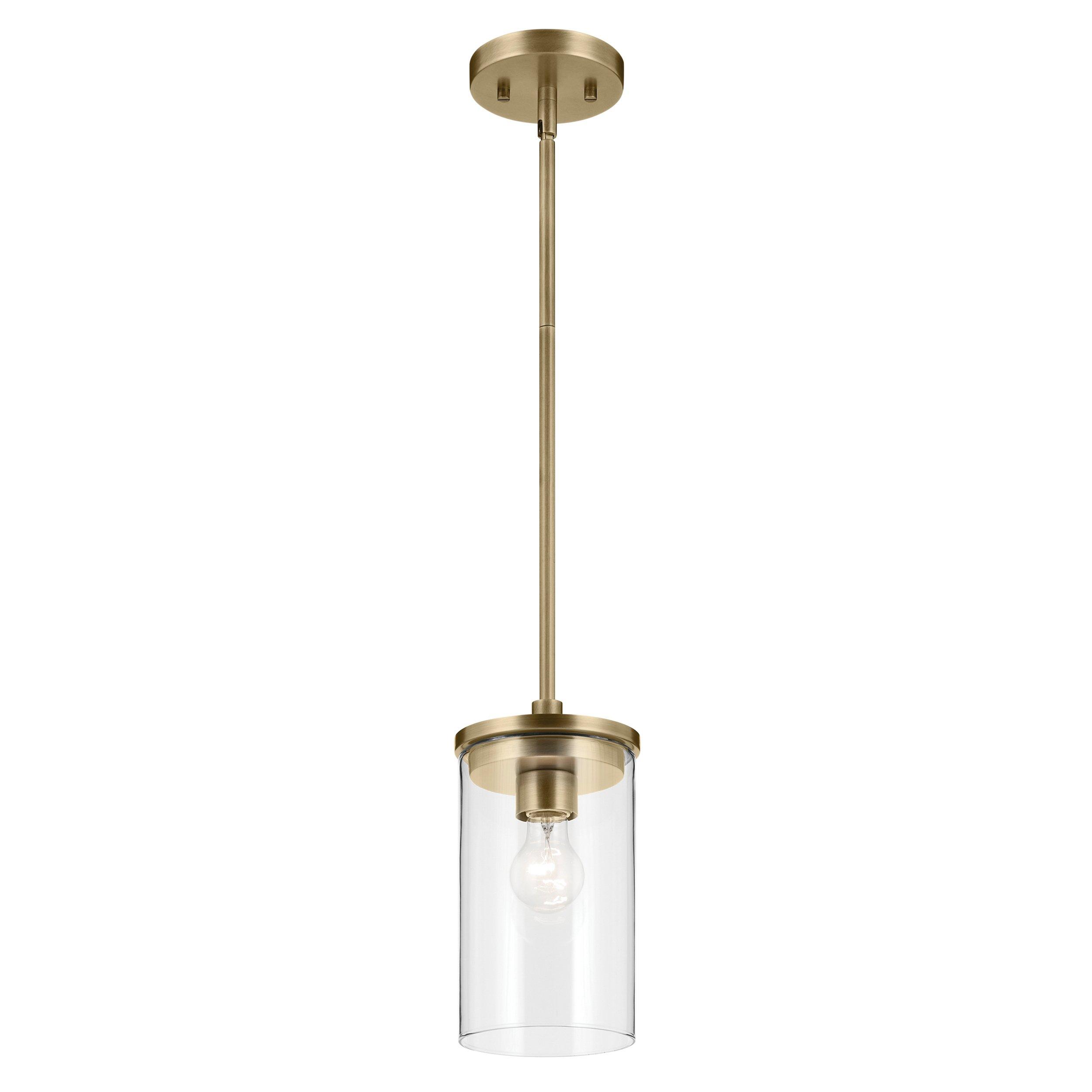 Crosby Brushed Gold Single Pendant Light