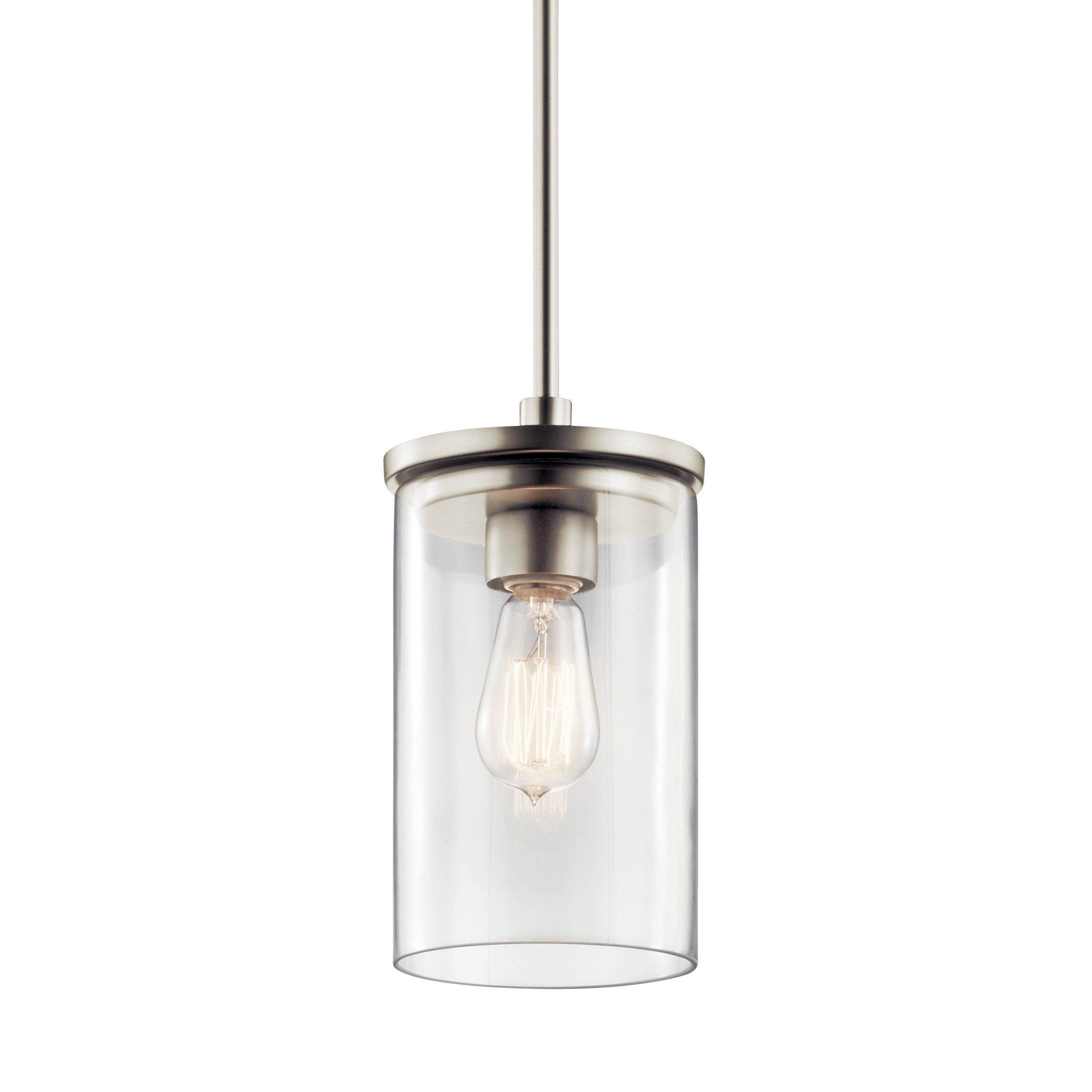 Crosby Brushed Nickel Single Pendant Light