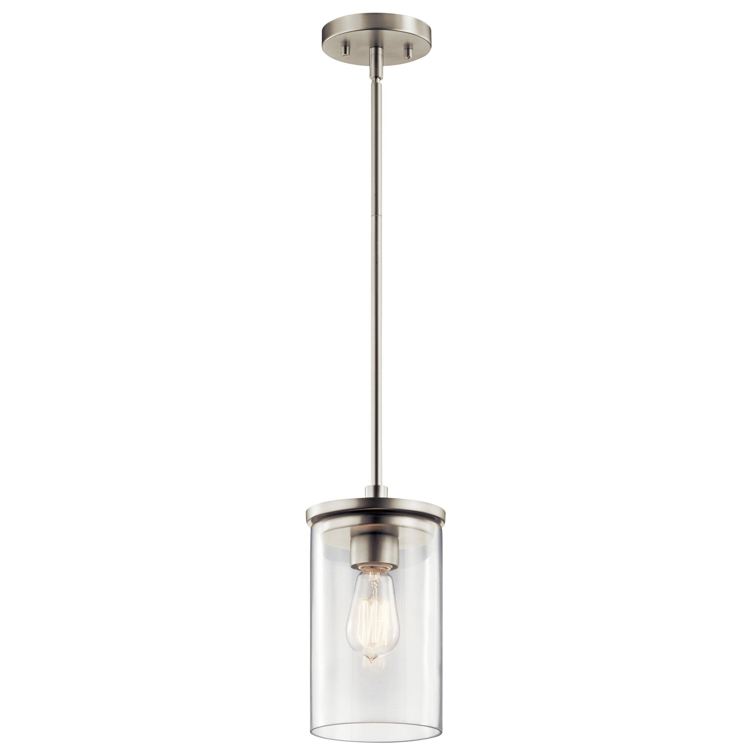 Crosby Brushed Nickel Single Pendant Light