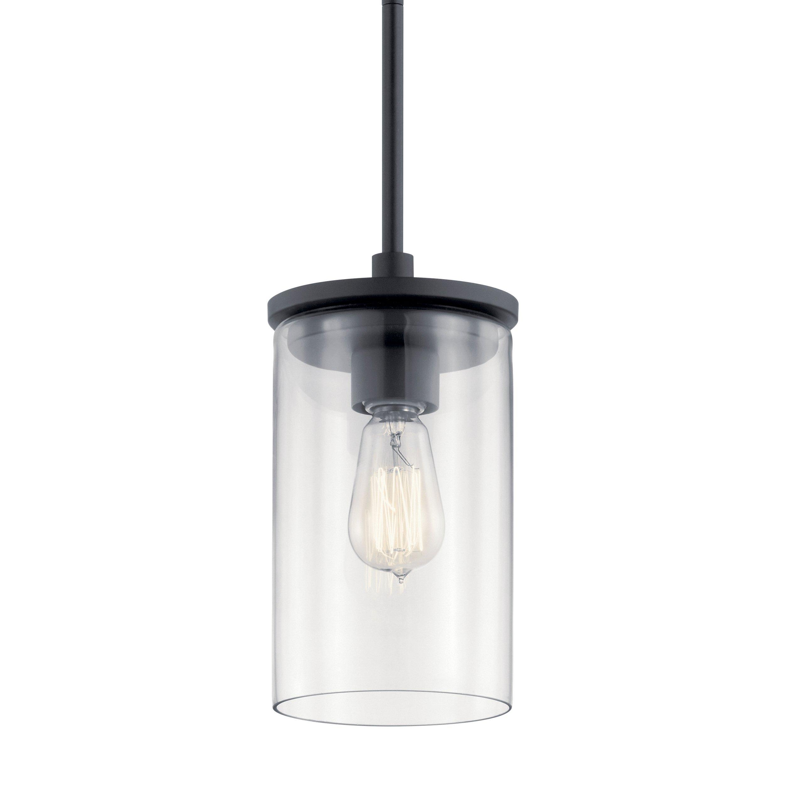 Crosby Matte Black Single Pendant Light