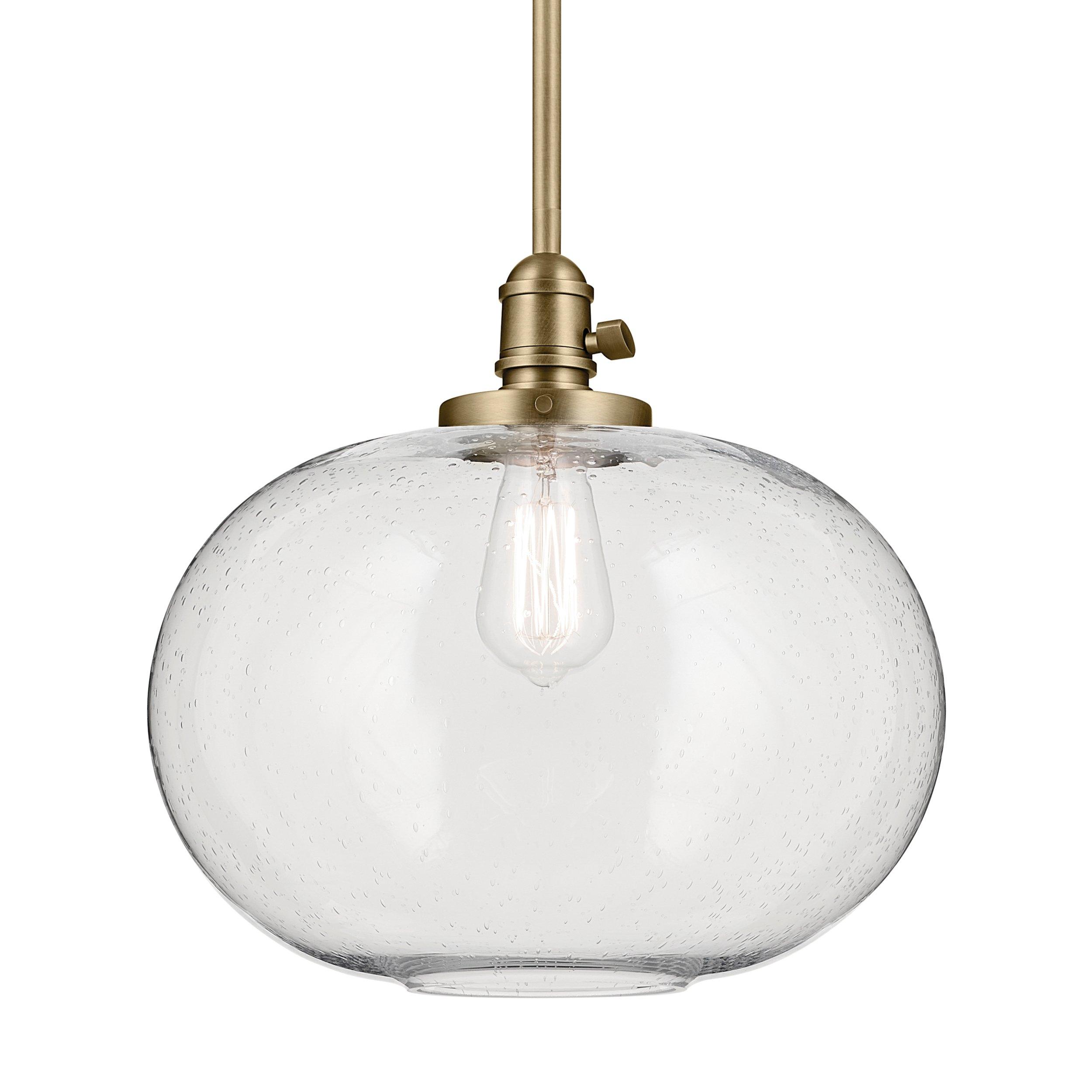 Avery Brushed Gold Globe Single Pendant Light