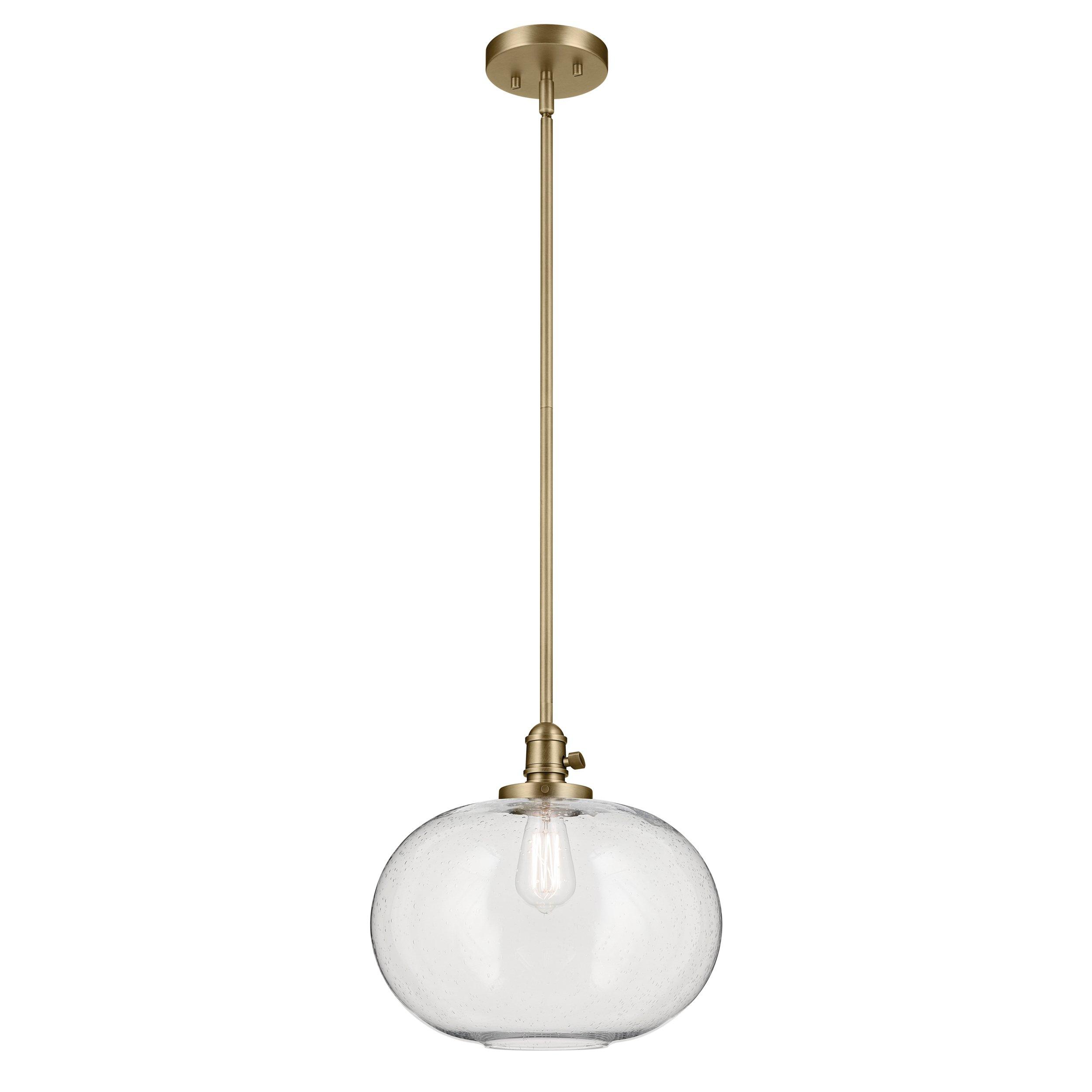 Avery Brushed Gold Globe Single Pendant Light