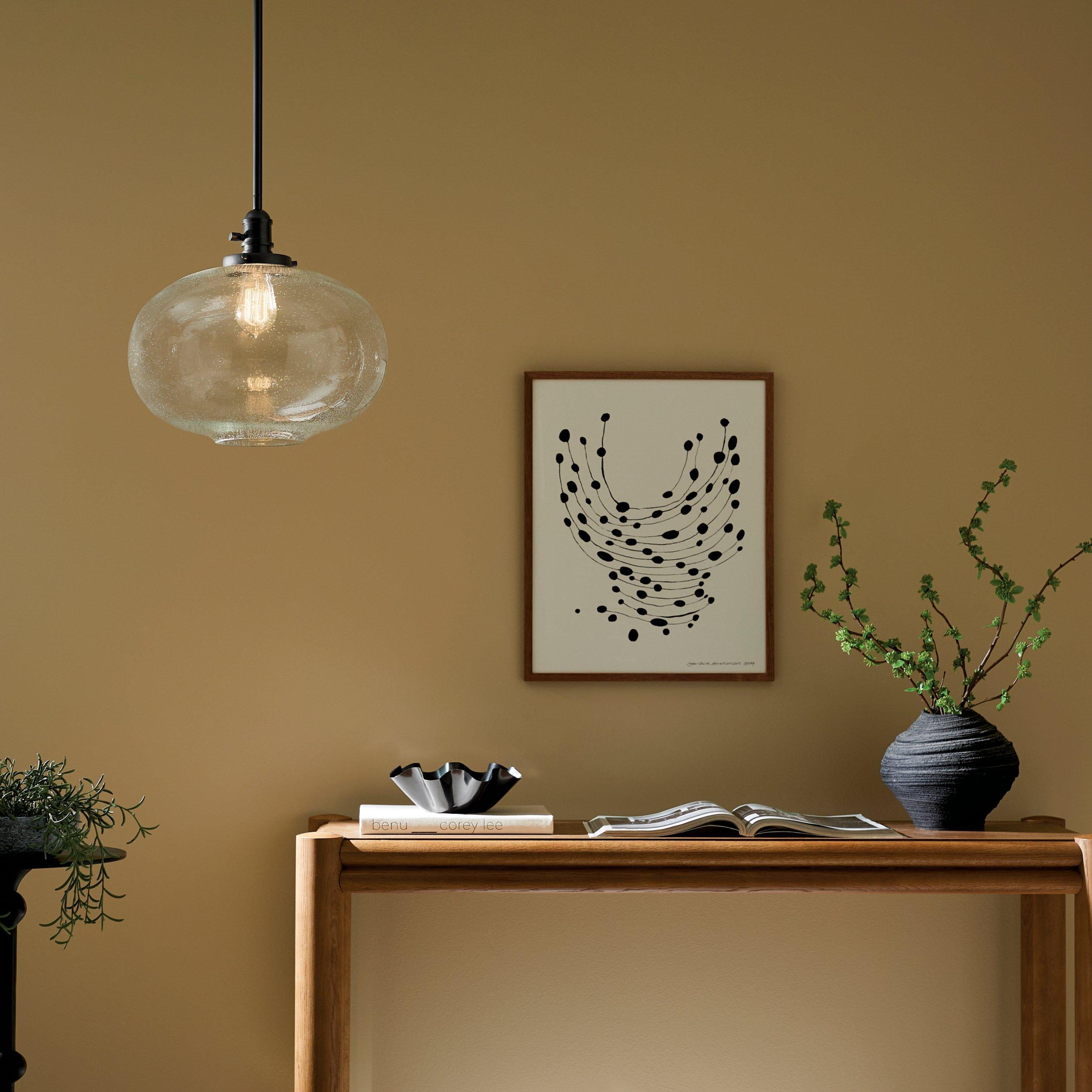 Avery Matte Black Globe Single Pendant Light