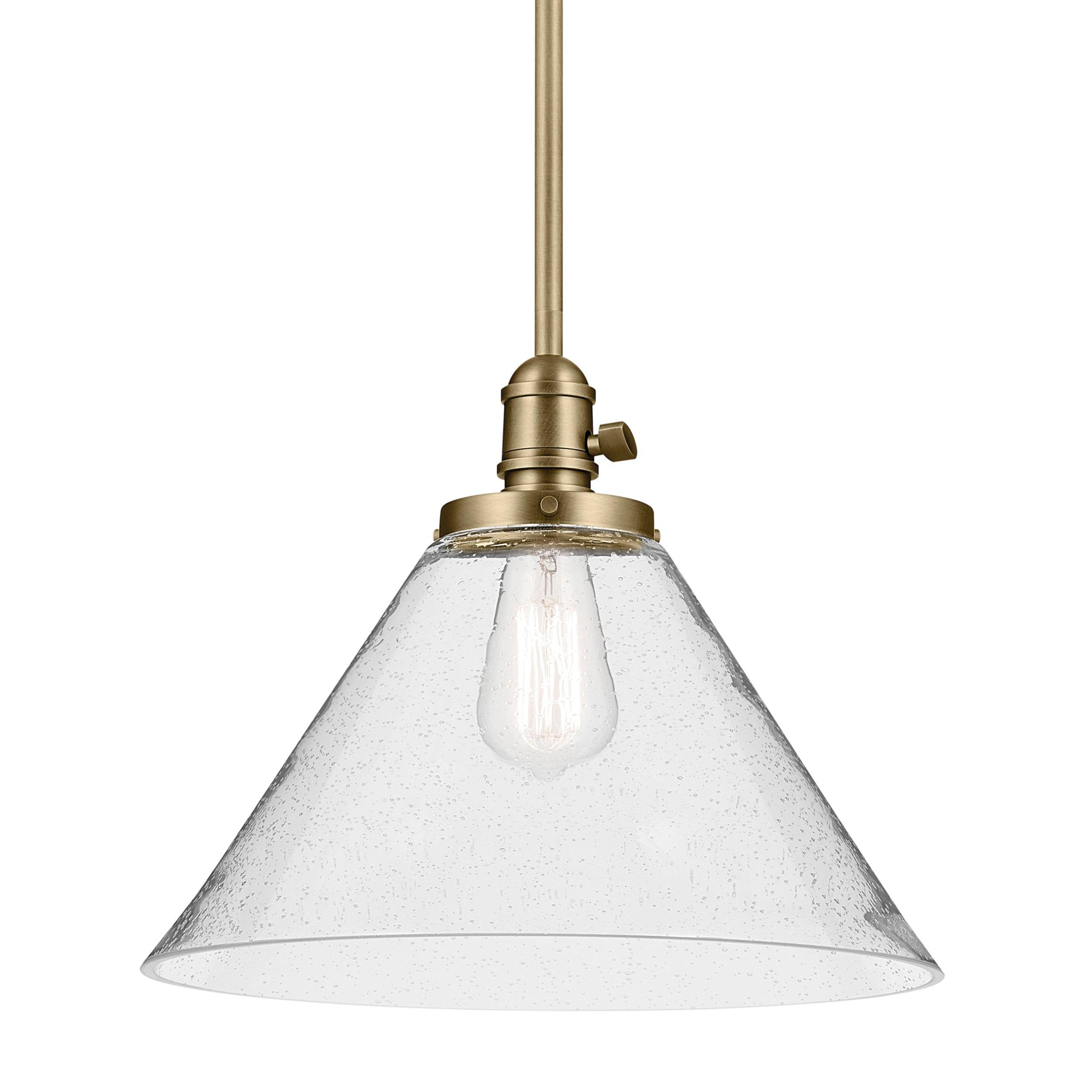 Avery Brushed Gold Cone Single Pendant Light