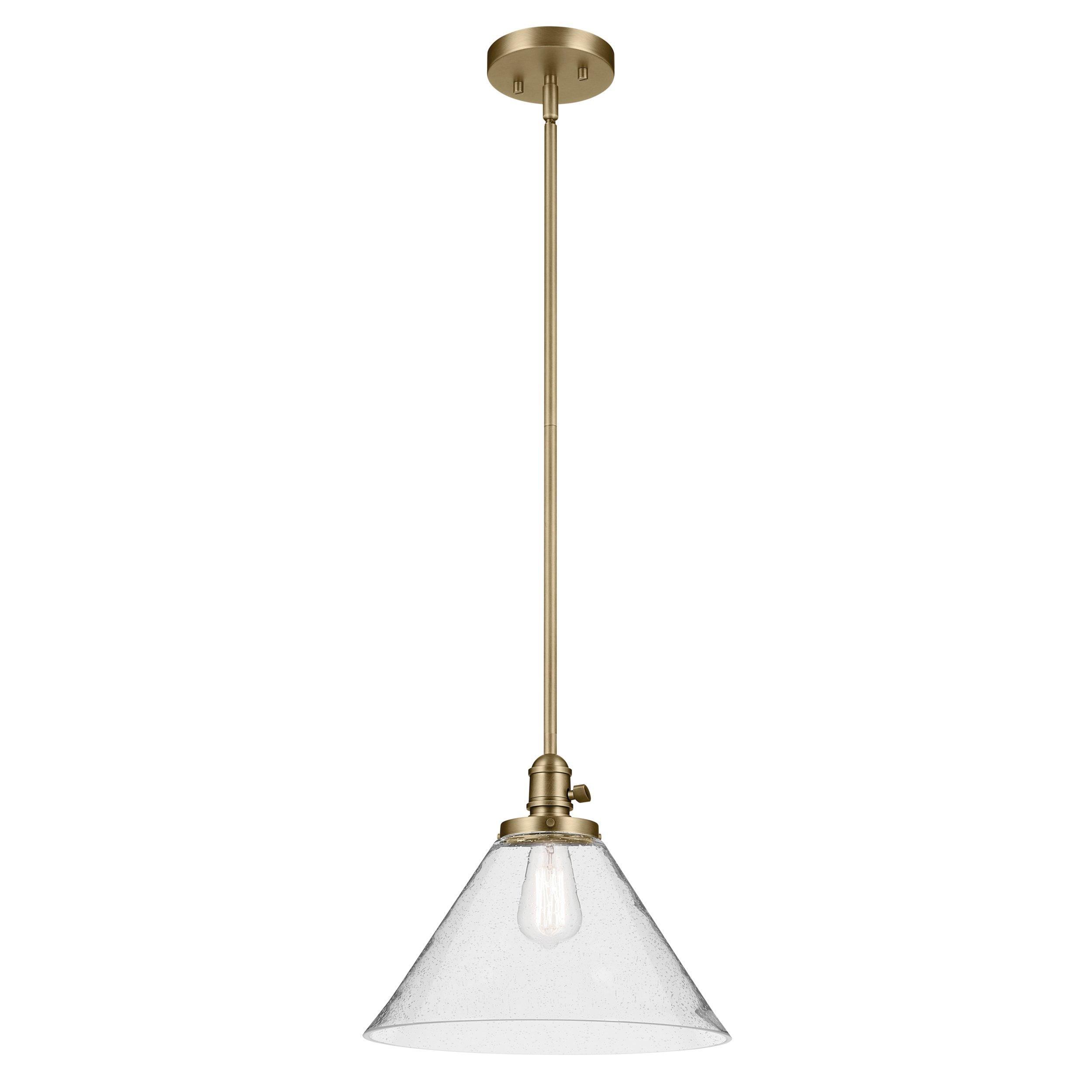 Avery Brushed Gold Cone Single Pendant Light
