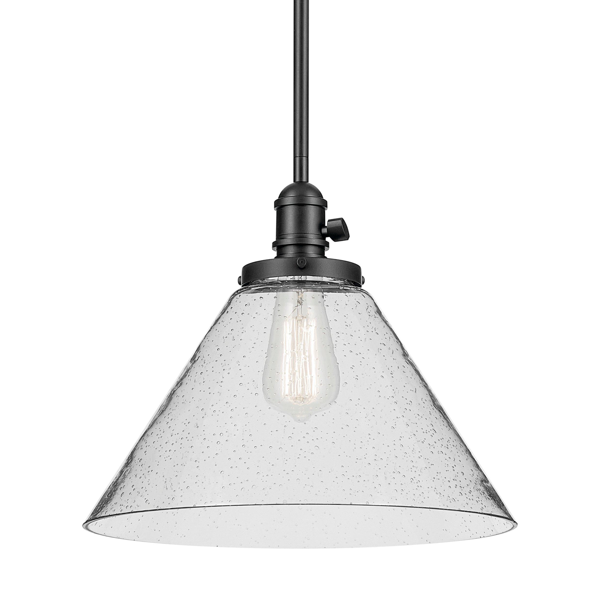 Avery Matte Black Cone Single Pendant Light