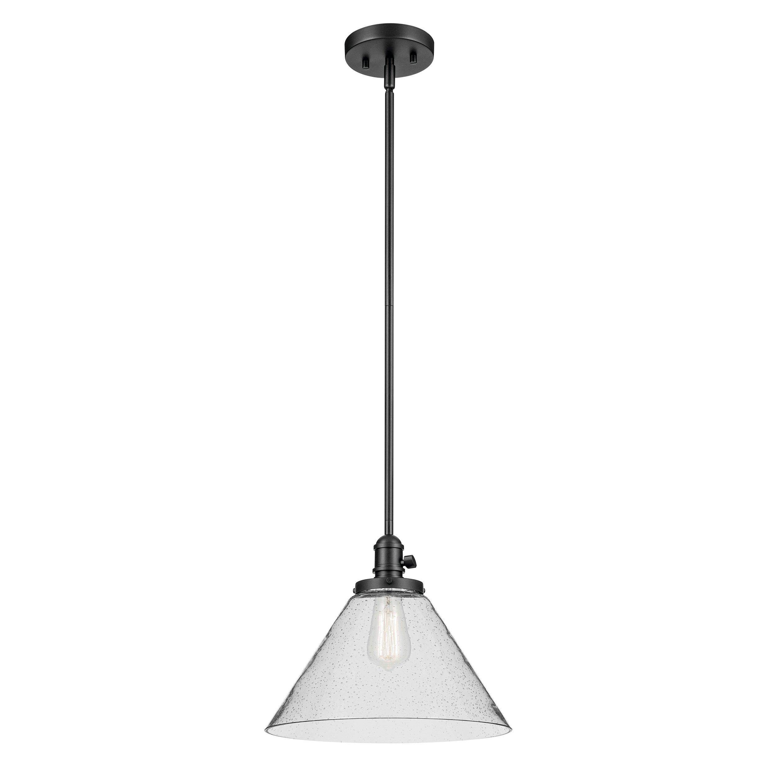 Avery Matte Black Cone Single Pendant Light