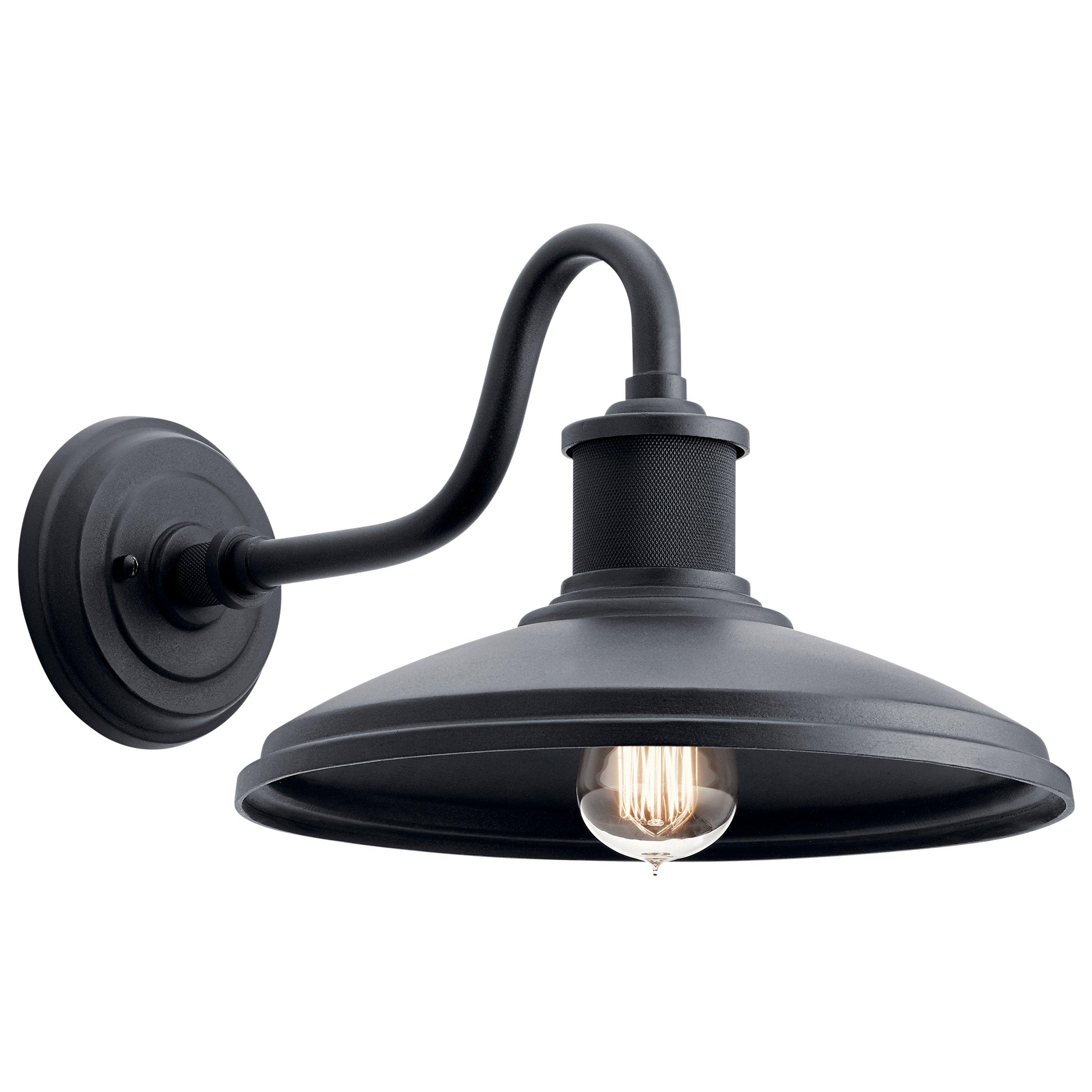 Allenbury Satin Black Outdoor Single Sconce