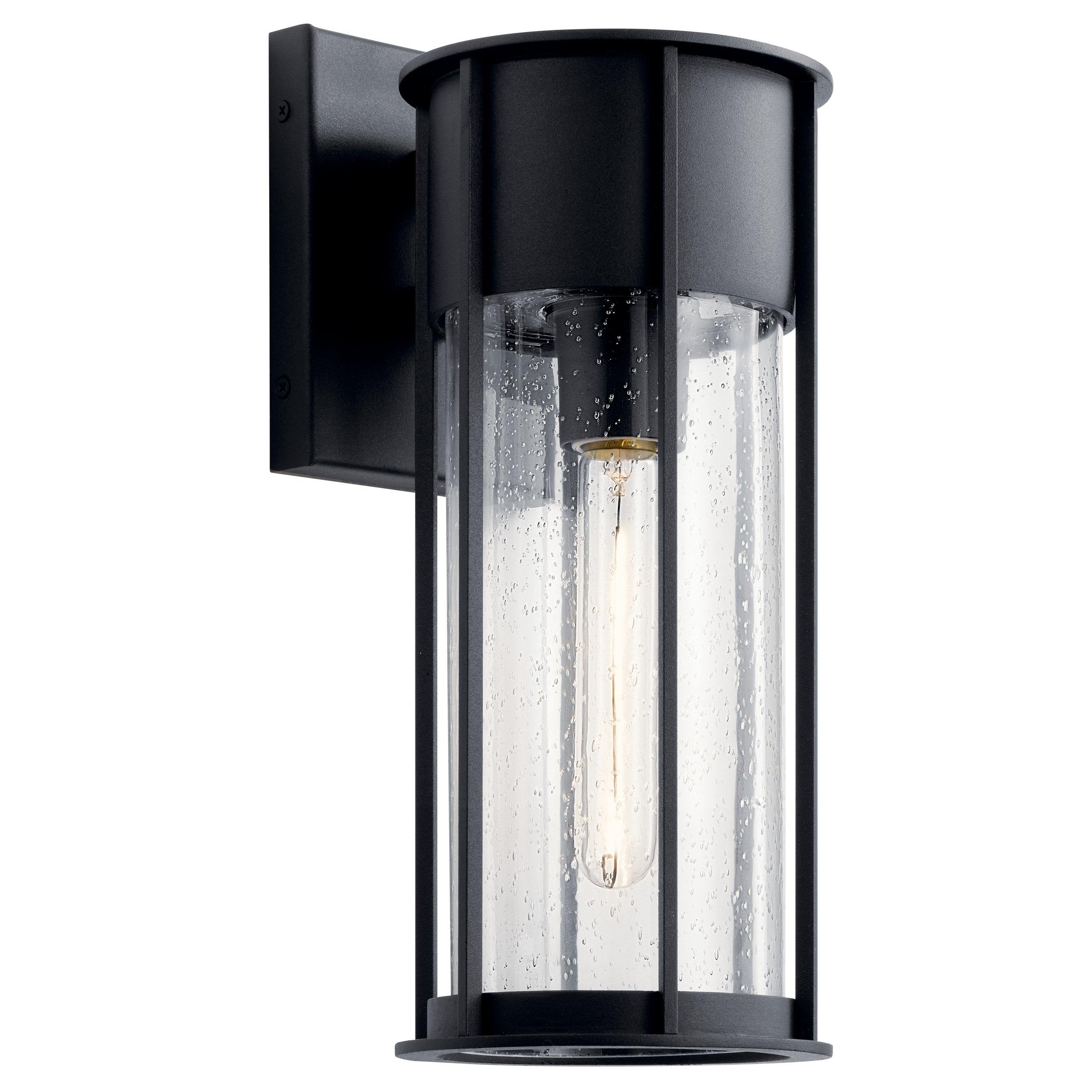 Camillo 15 in. Textured Black Outdoor Single Sconce