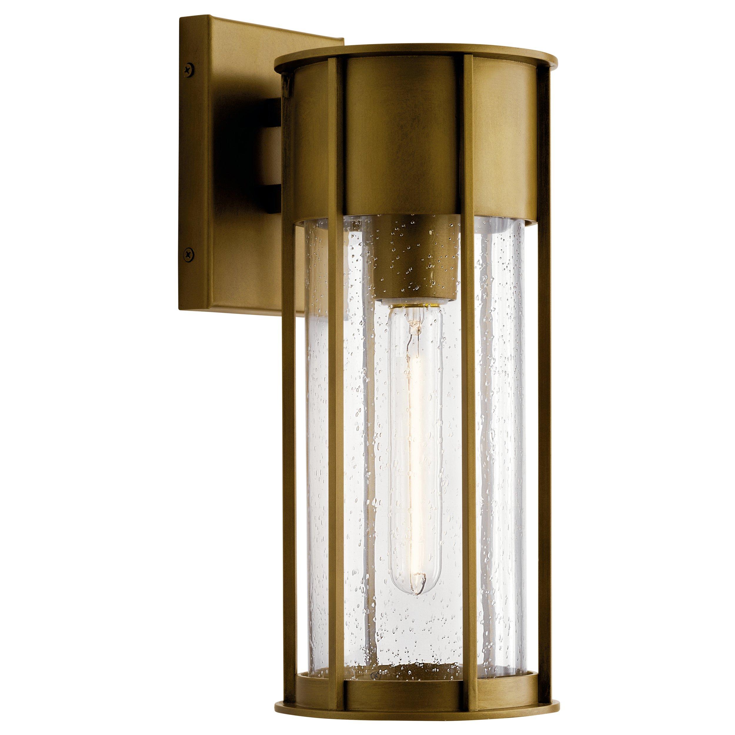 Camillo 15 in. Brushed Gold Outdoor Single Sconce