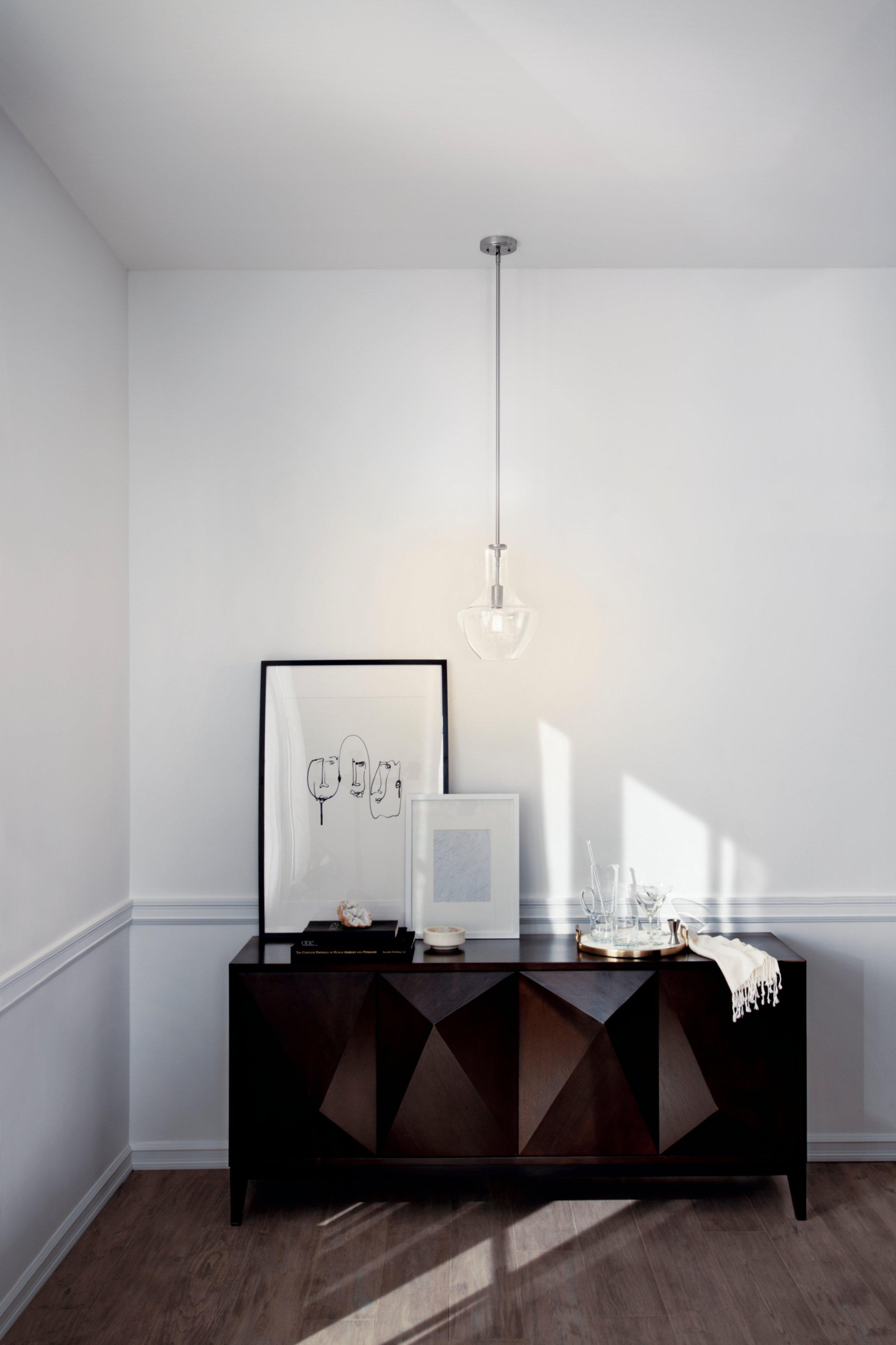 Everly 15.25 in. Brushed Nickel Single Pendant Light