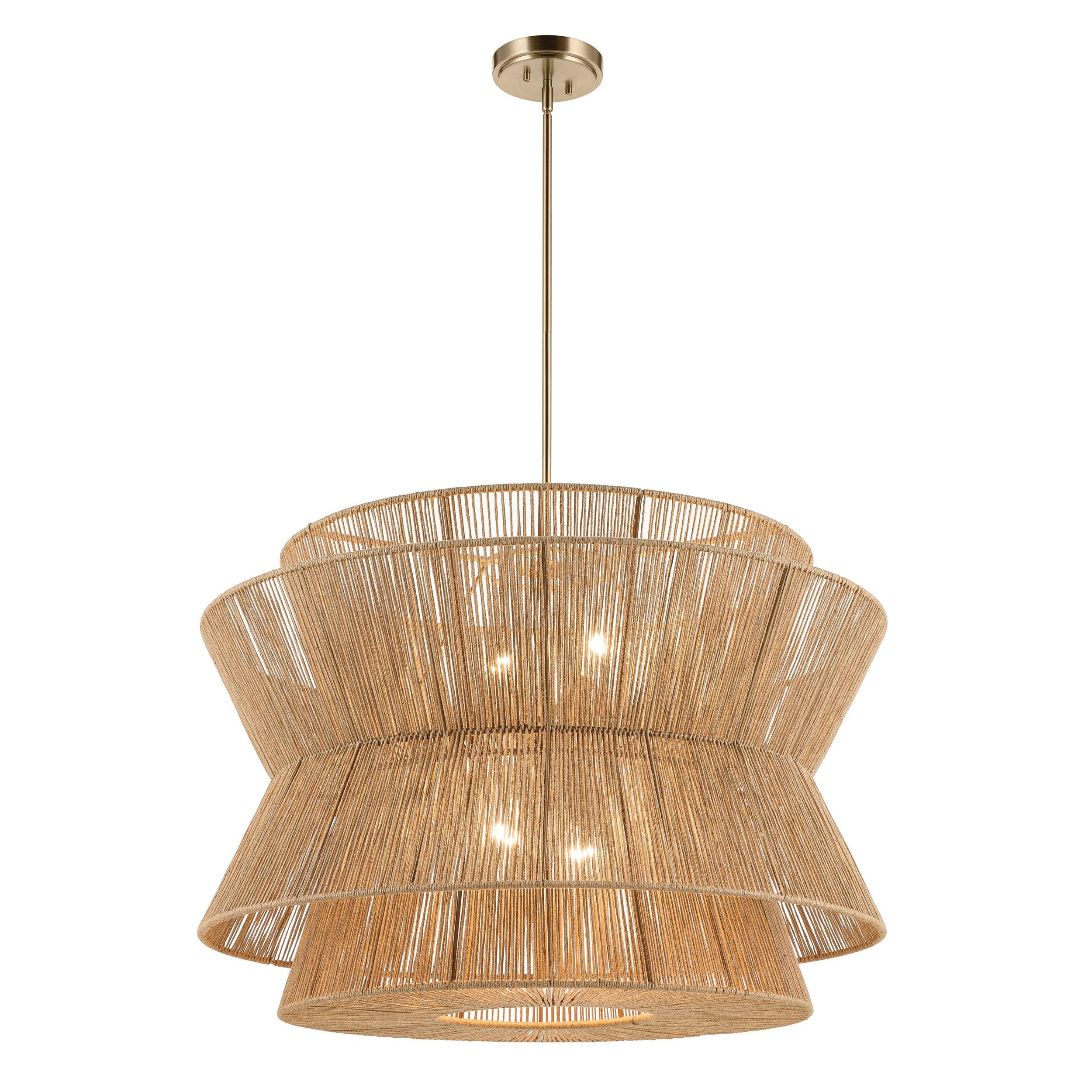 Ophira Champagne Bronze Woven Single Pendant Light