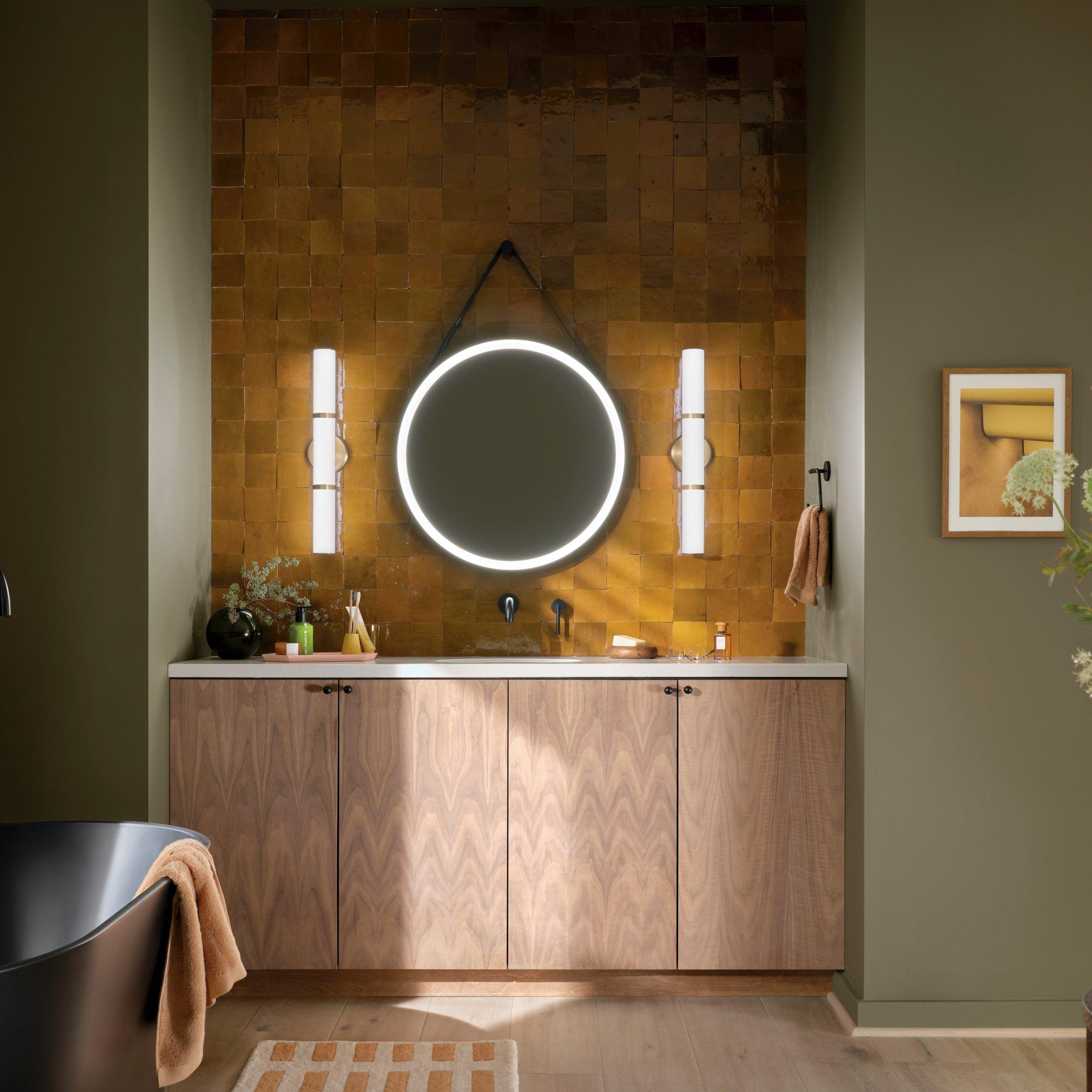 Rosh Brushed Gold LED Linear Sconce