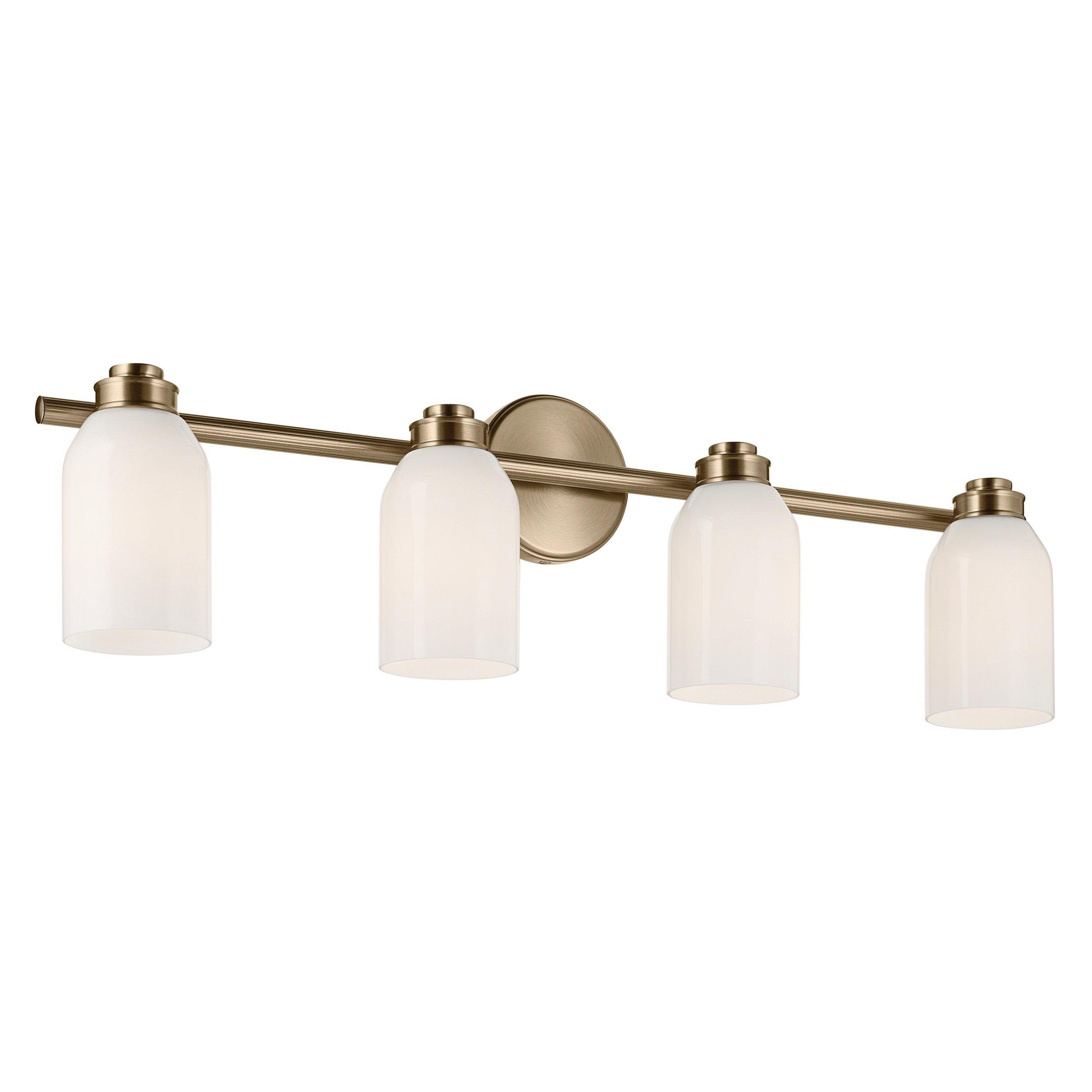 Shae Brushed Gold Quadruple Vanity Light