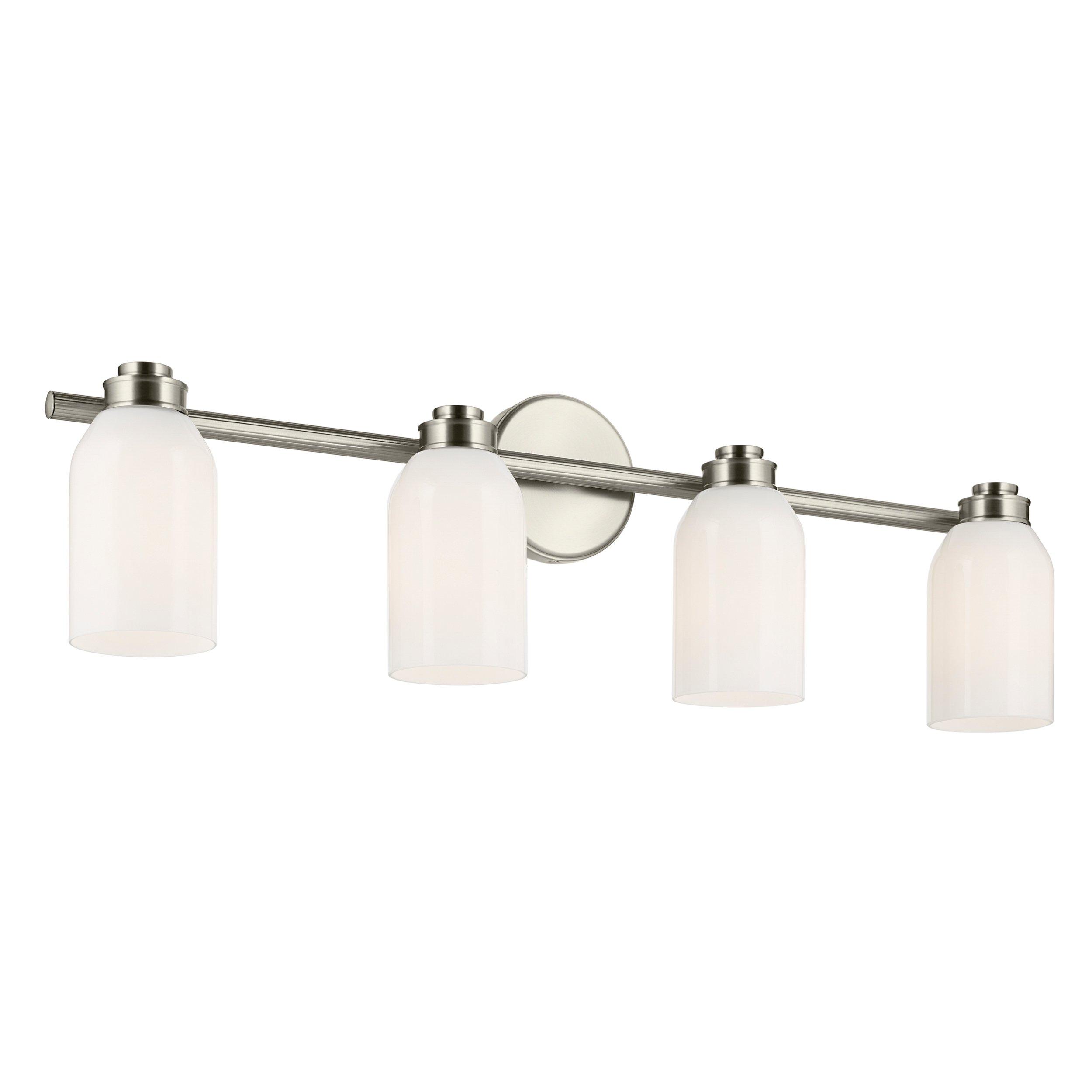 Shae Brushed Nickel Quadruple Vanity Light