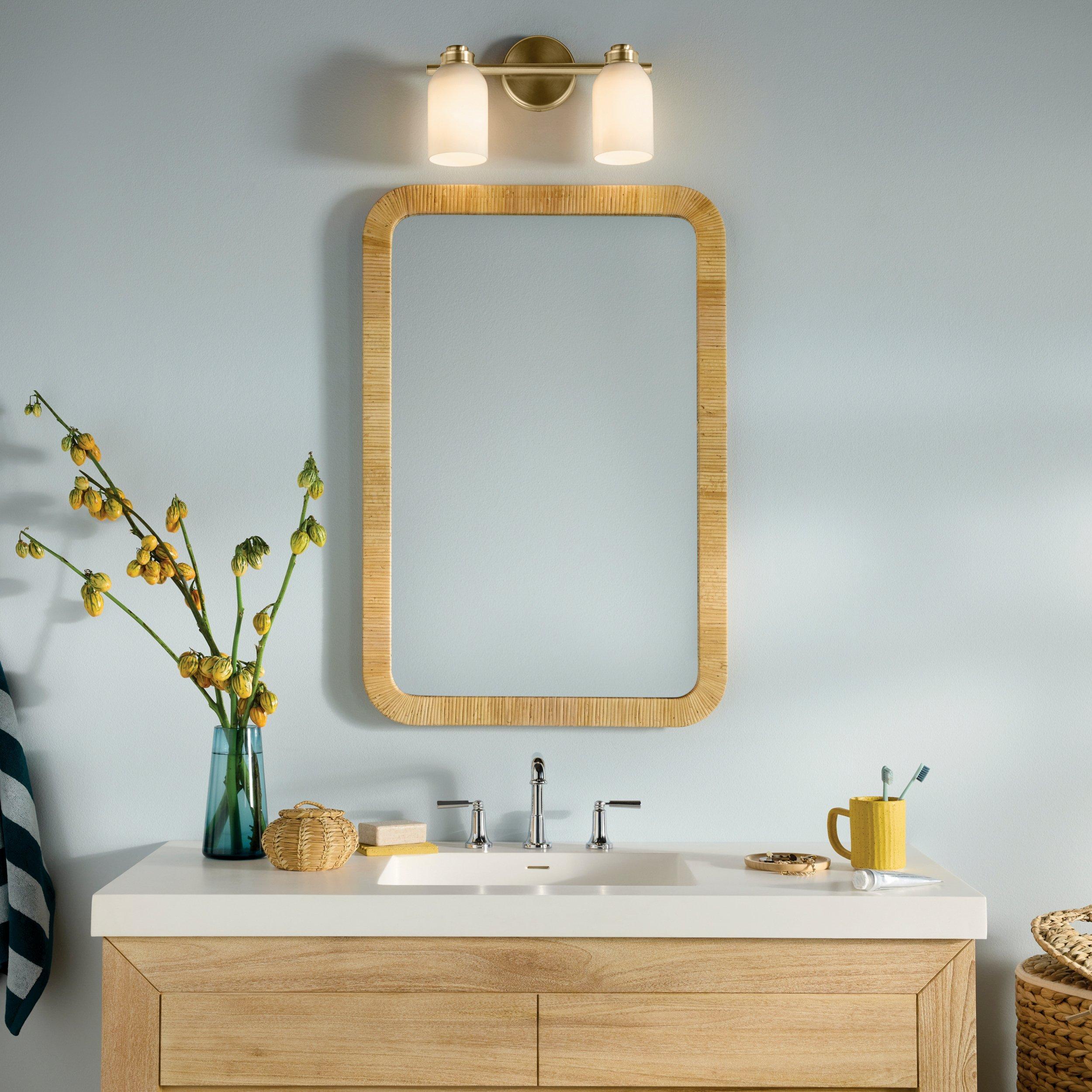Shae Brushed Gold Double Vanity Light
