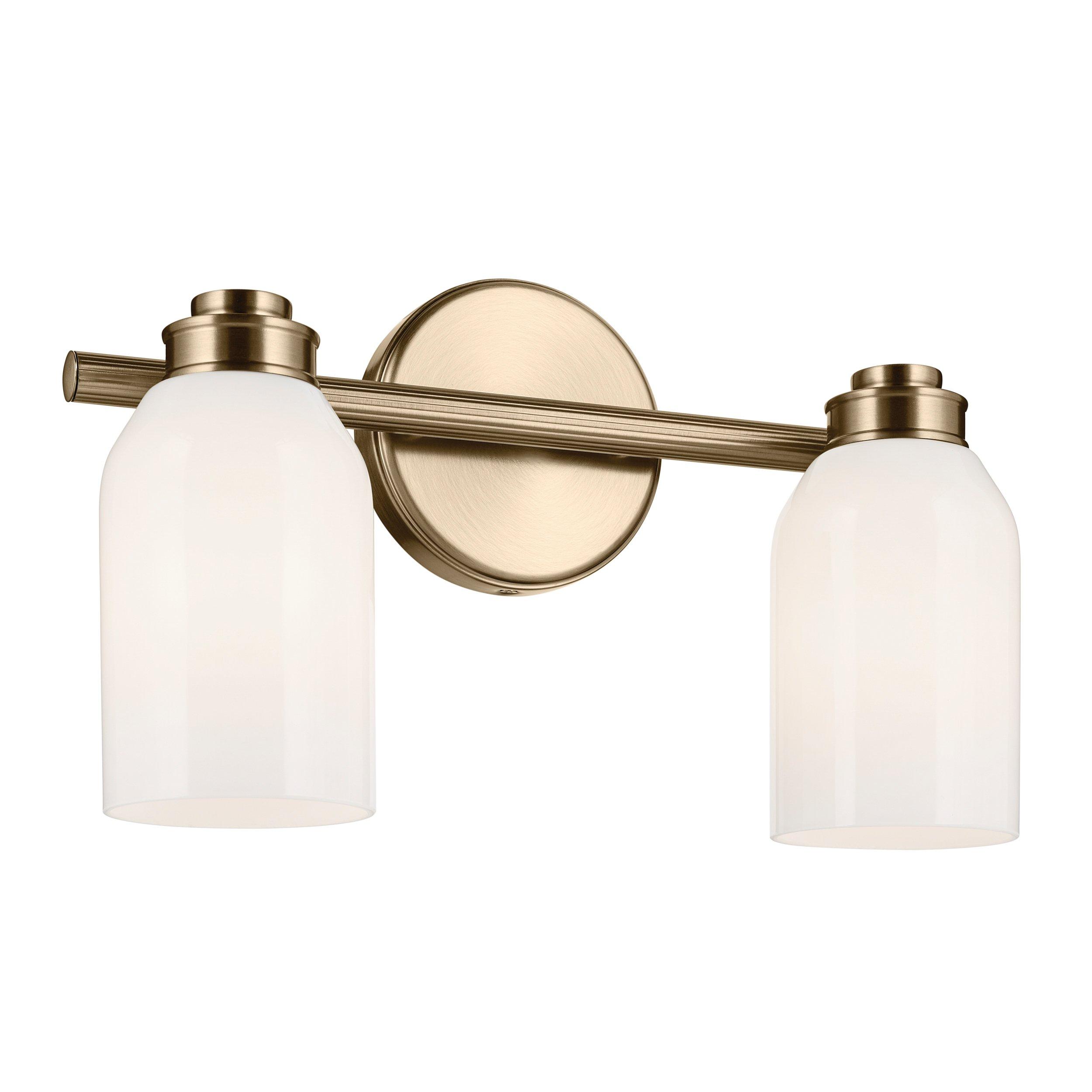 Shae Brushed Gold Double Vanity Light