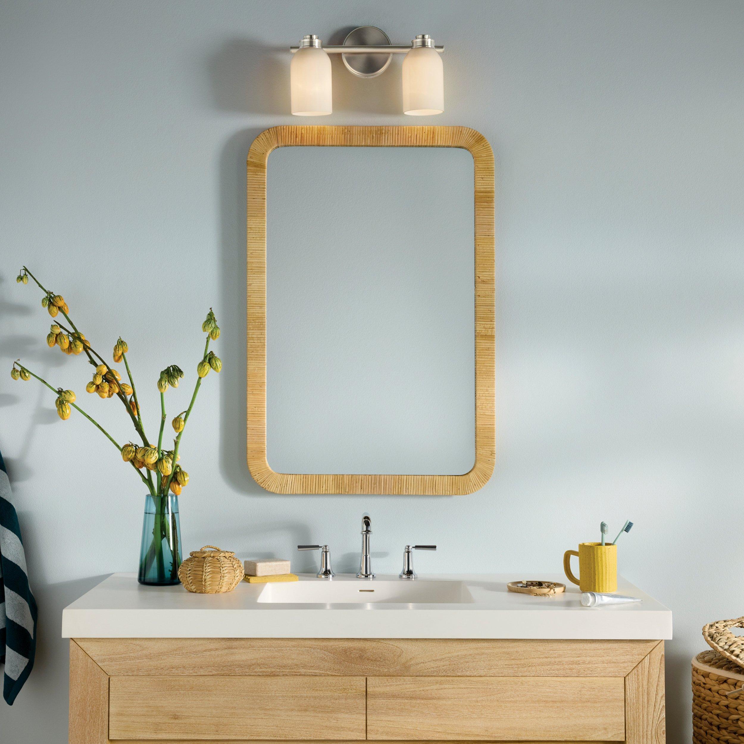 Shae Brushed Nickel Double Vanity Light