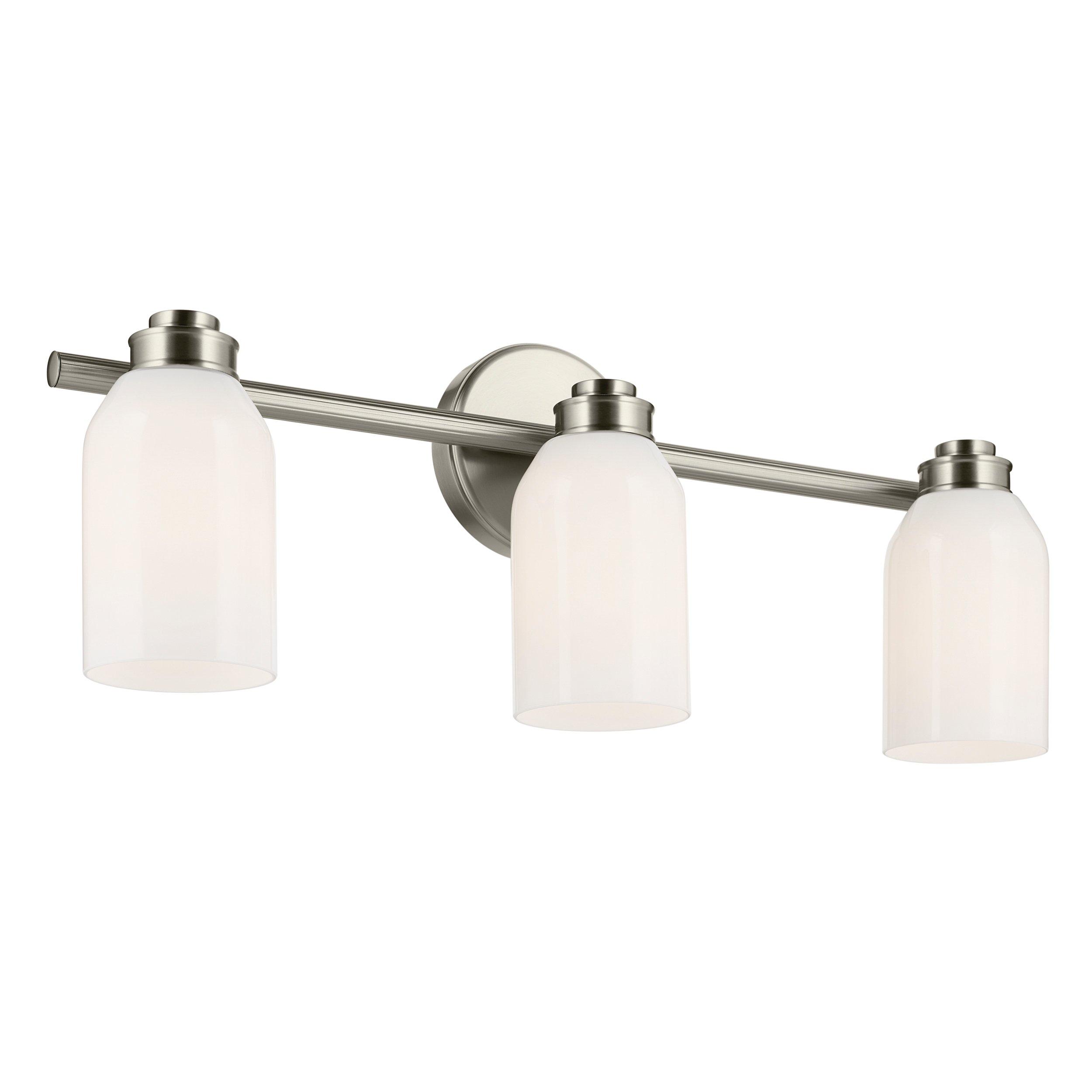 Shae Brushed Nickel Triple Vanity Light