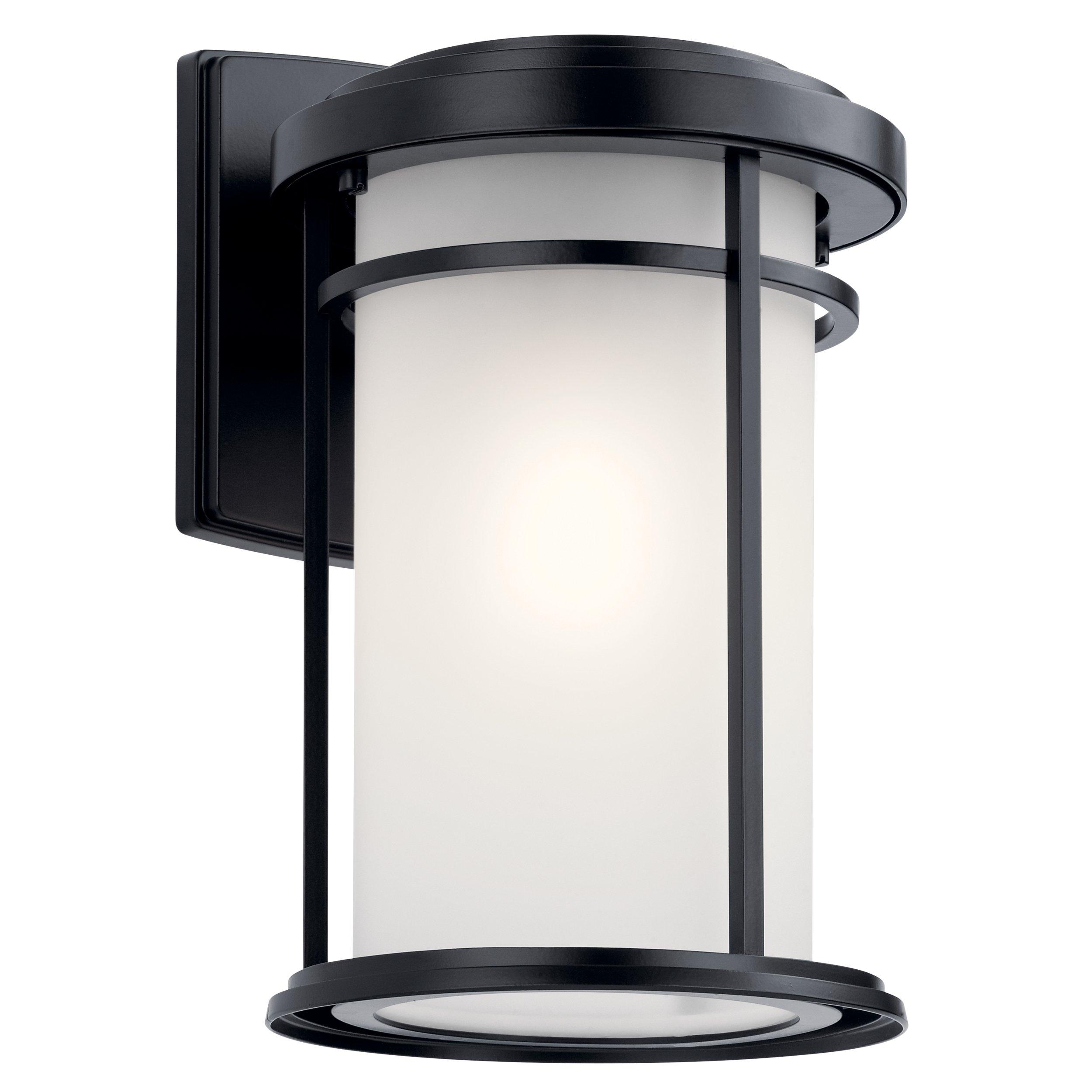 Toman 20 in. Matte Black Outdoor Single Sconce