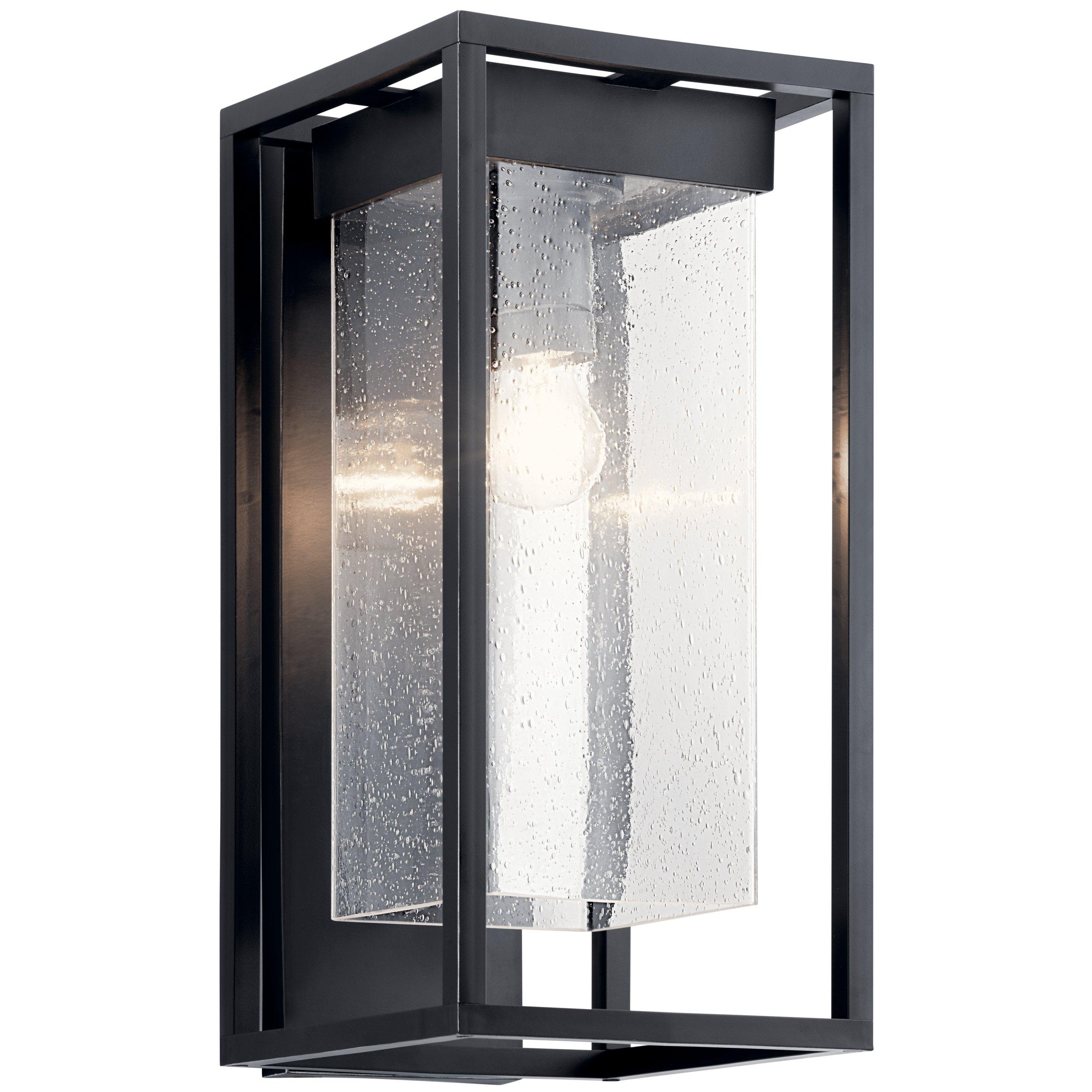 Mercer 18.75 in. Matte Black Outdoor Single Sconce
