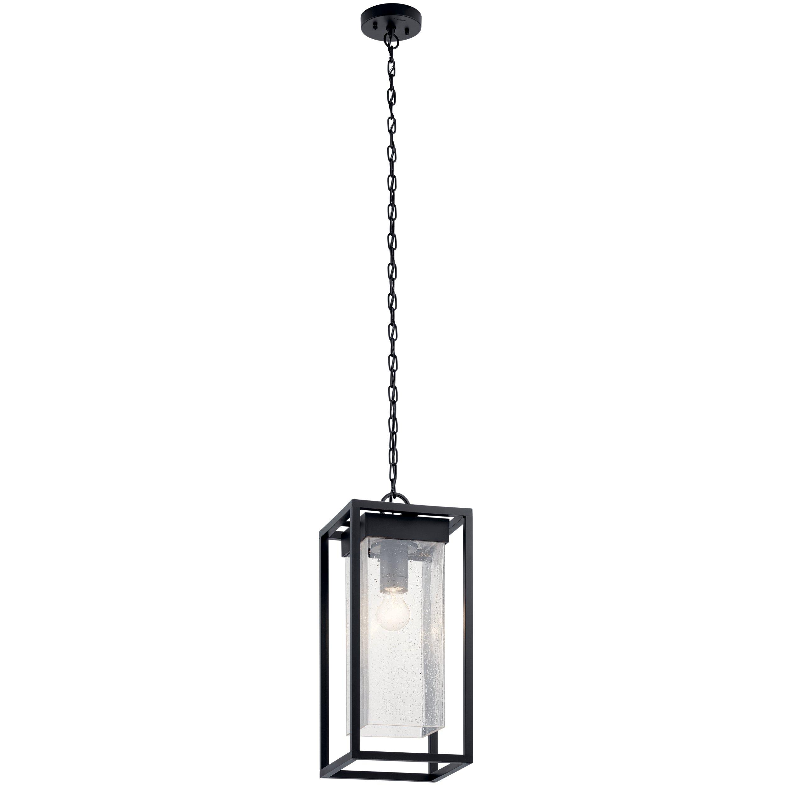 Mercer Matte Black Outdoor Single Pendant Light