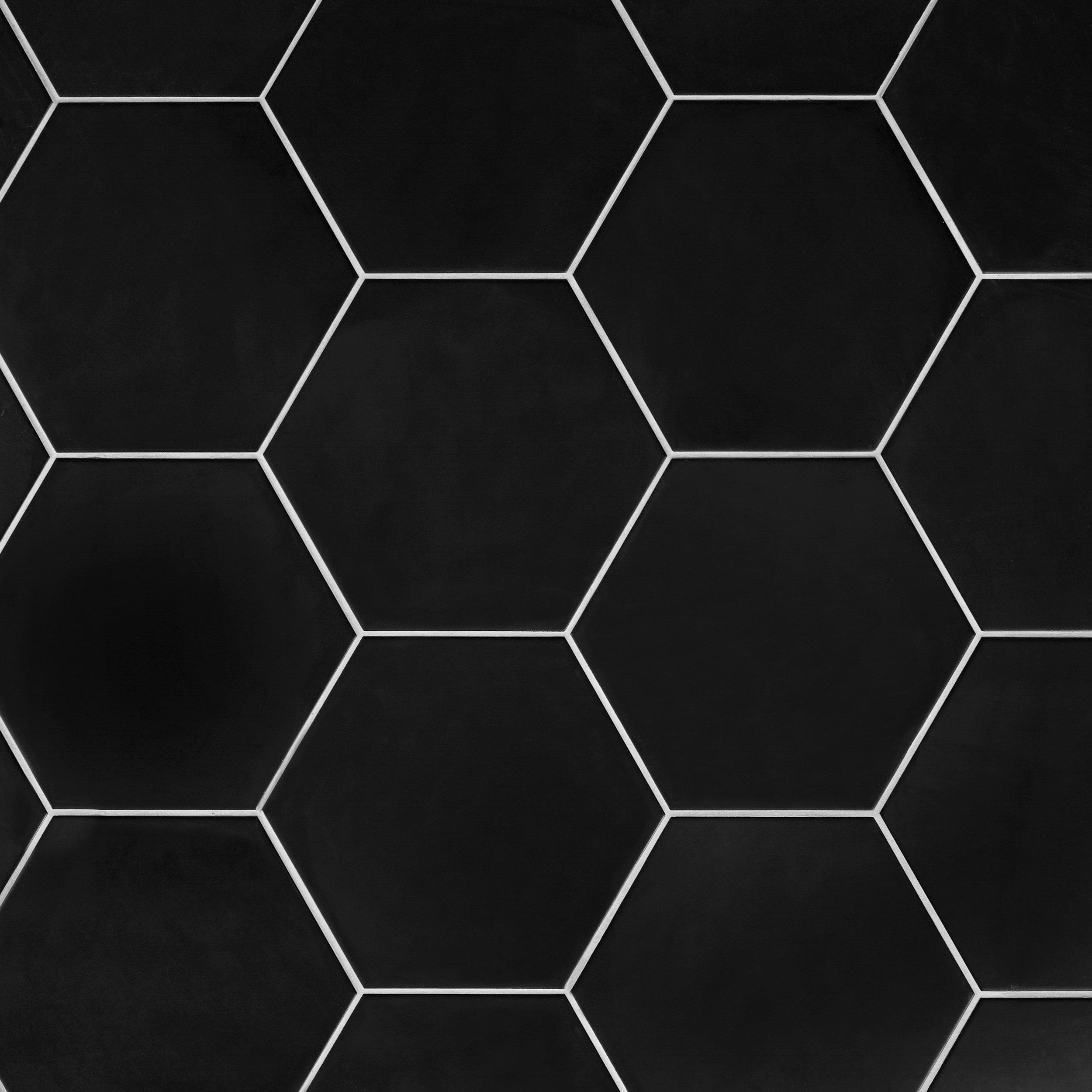 Opal Black Matte Porcelain Mosaic