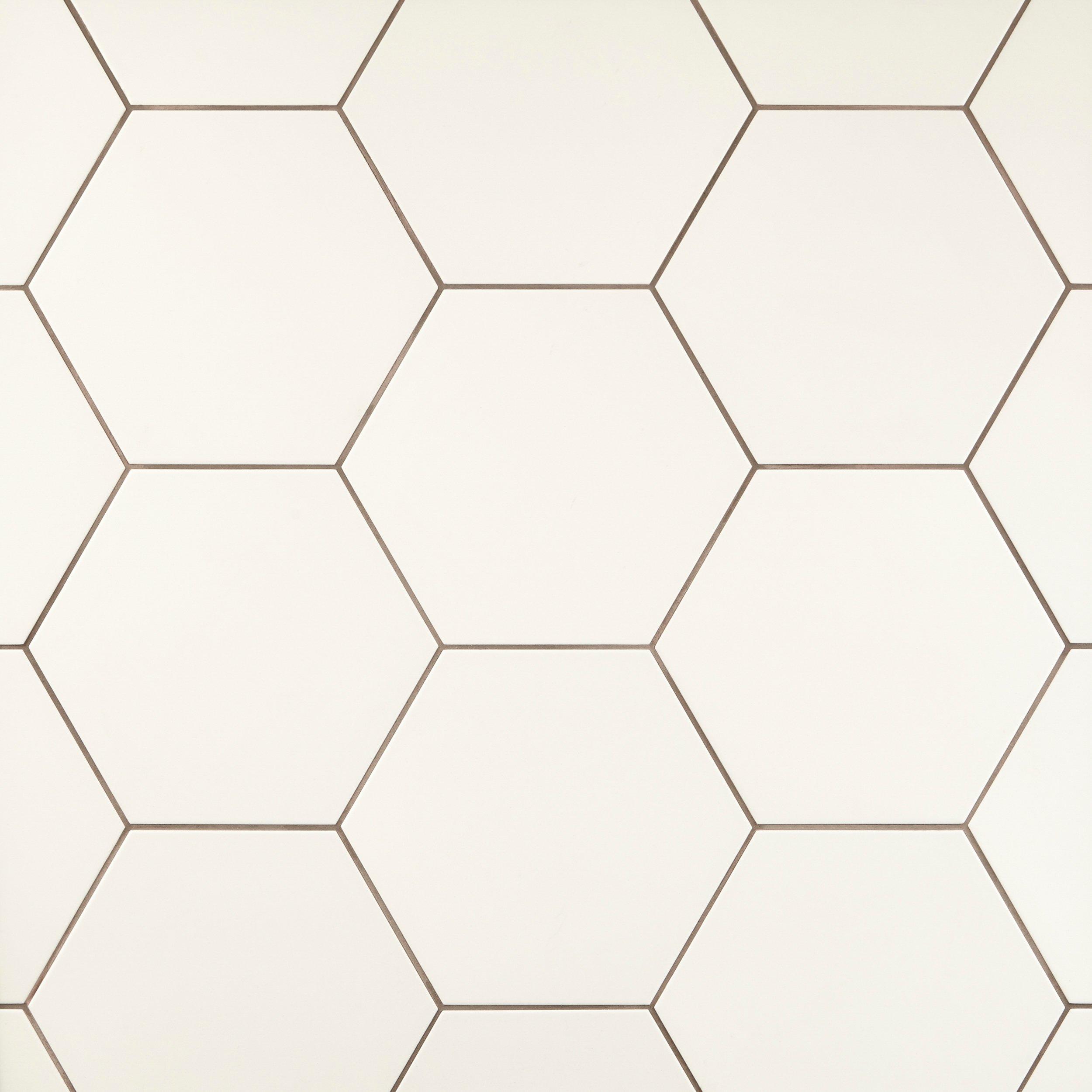 Opal White Hexagon Matte Porcelain Tile