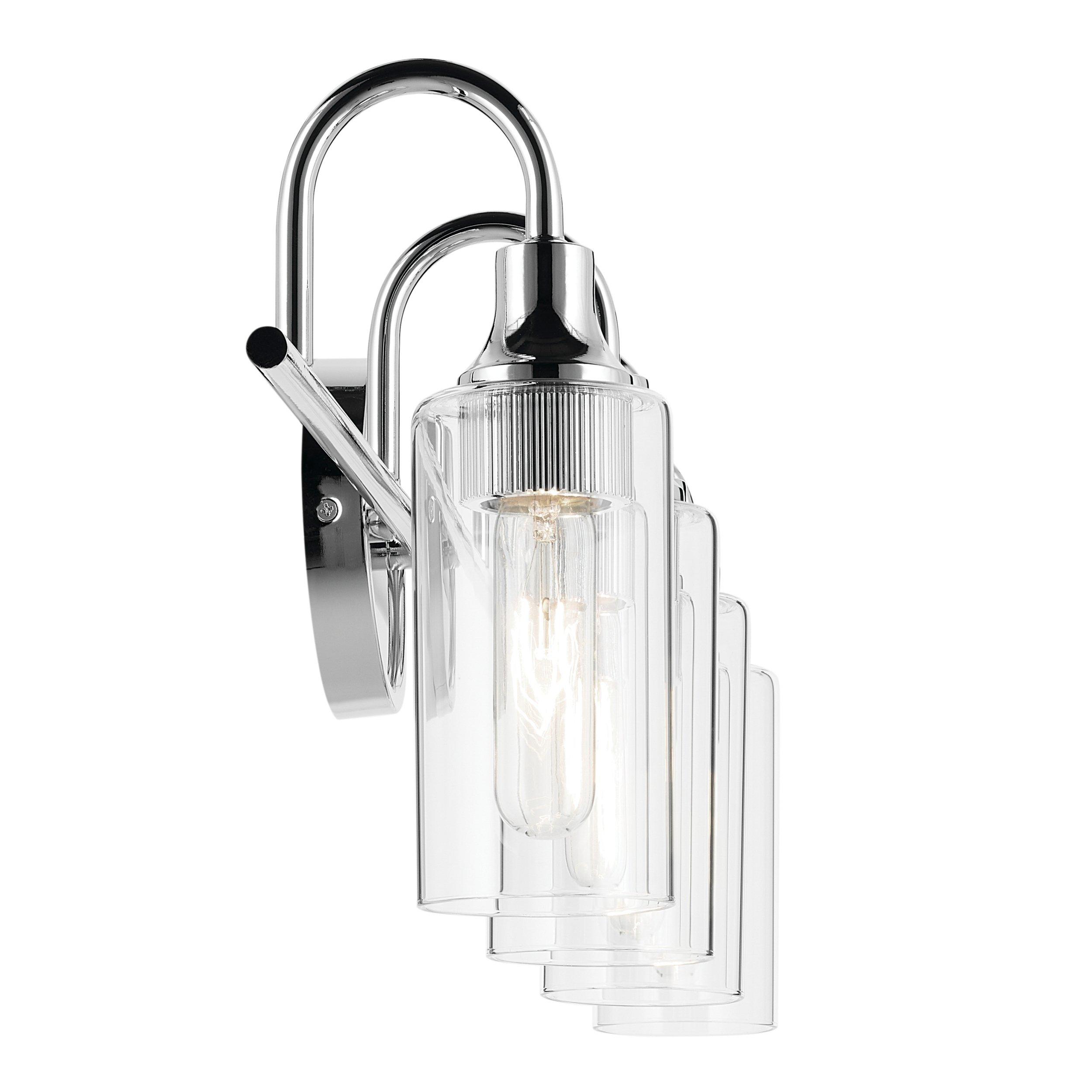 Kavi Polished Chrome Quadruple Vanity Light