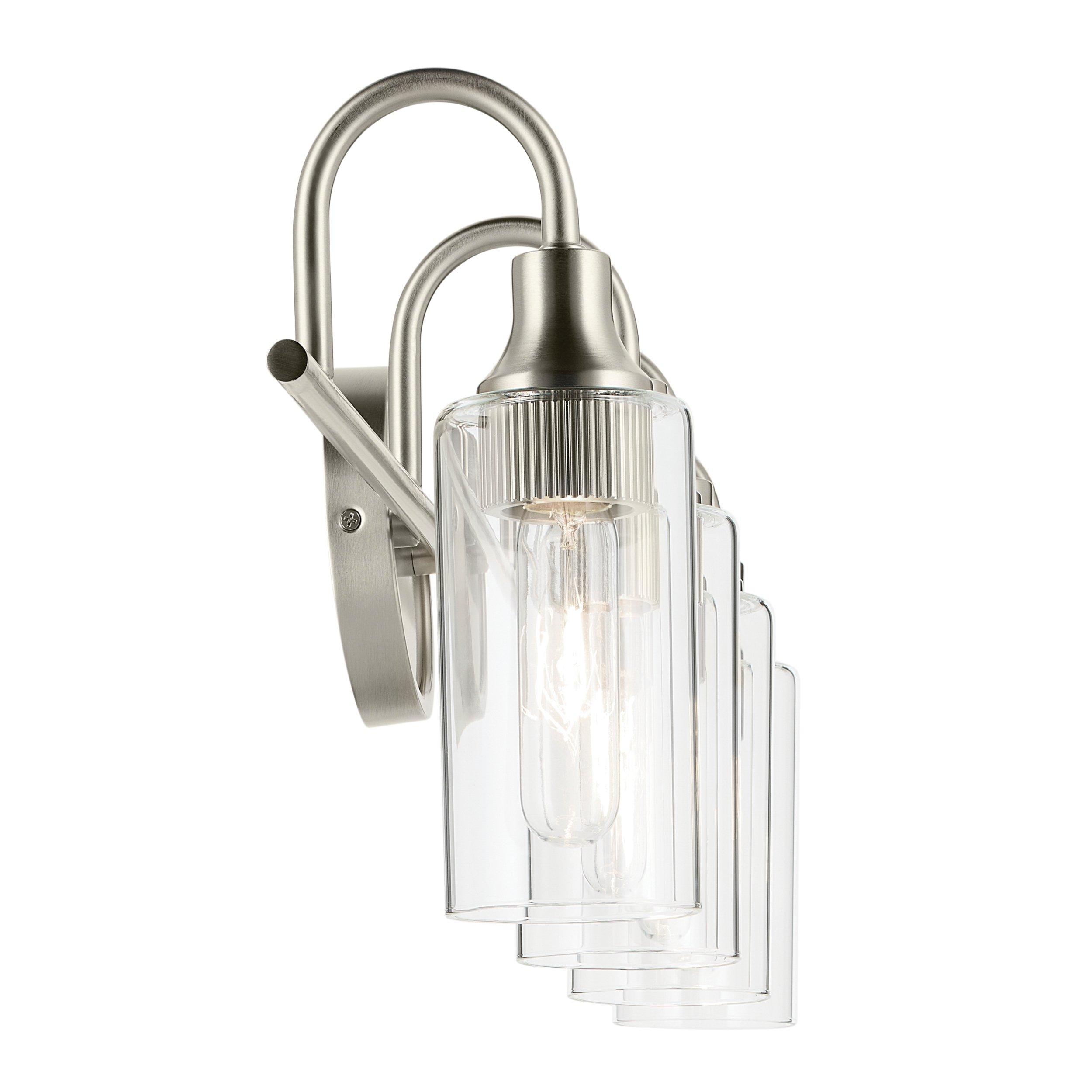 Kavi Brushed Nickel Quadruple Vanity Light
