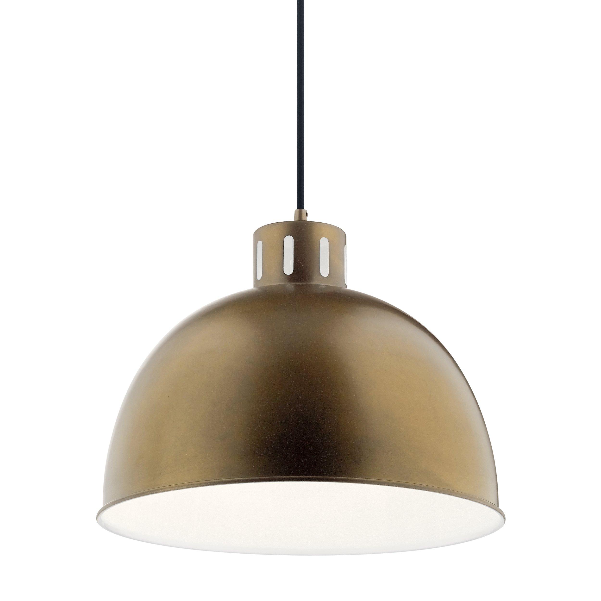 Zailey Brushed Gold Single Pendant Light