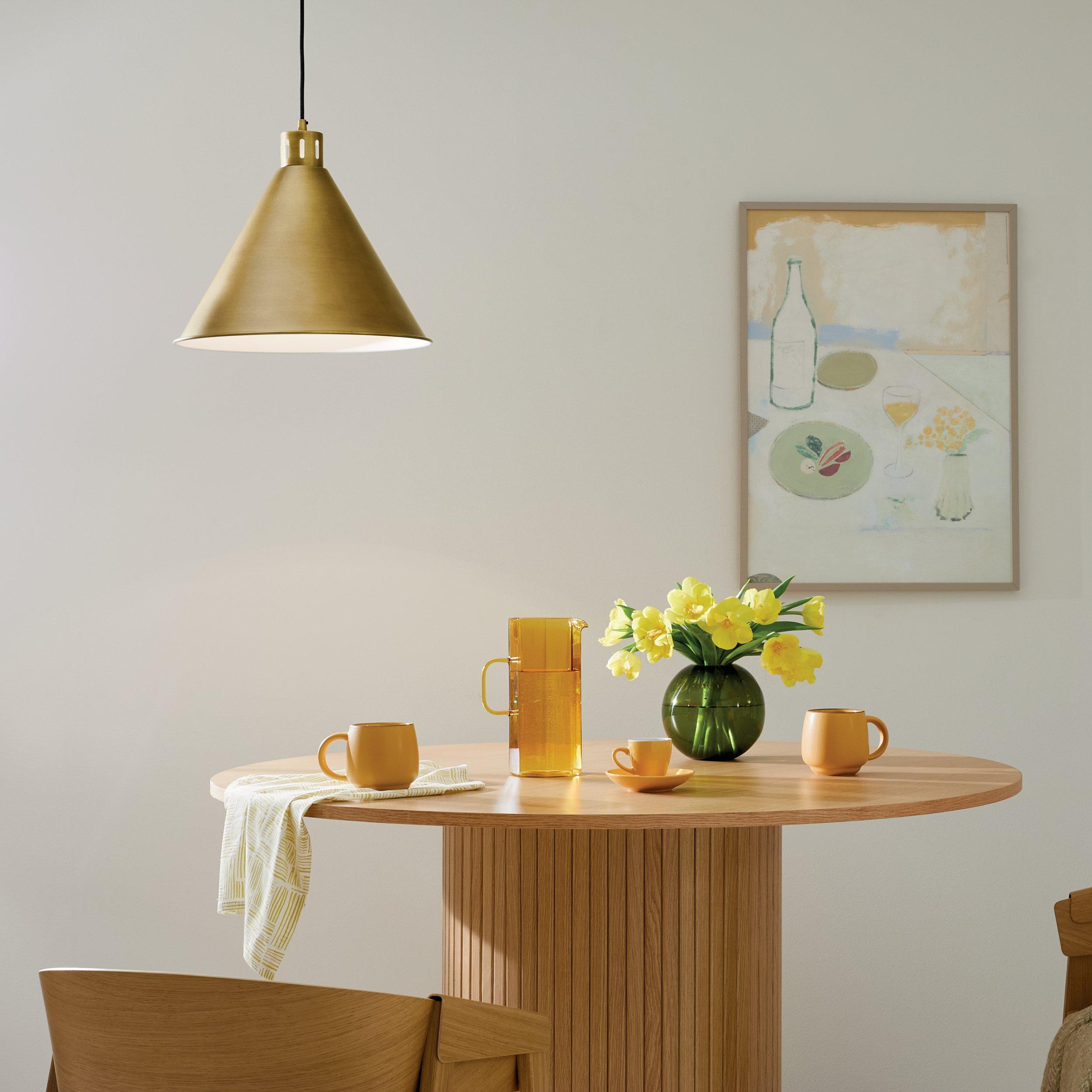 Zailey16 in. Brushed Gold Single Pendant Light