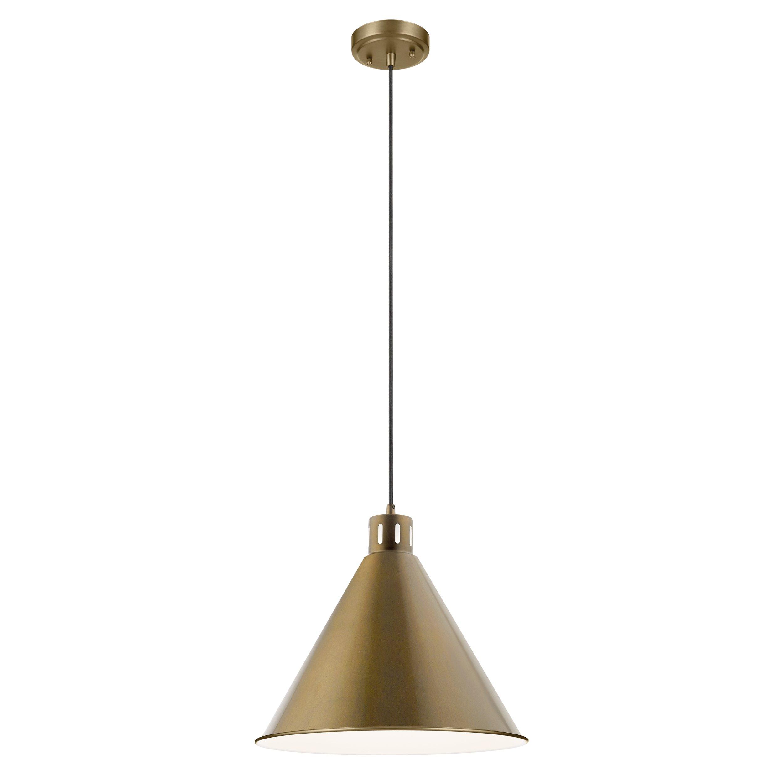 Zailey16 in. Brushed Gold Single Pendant Light