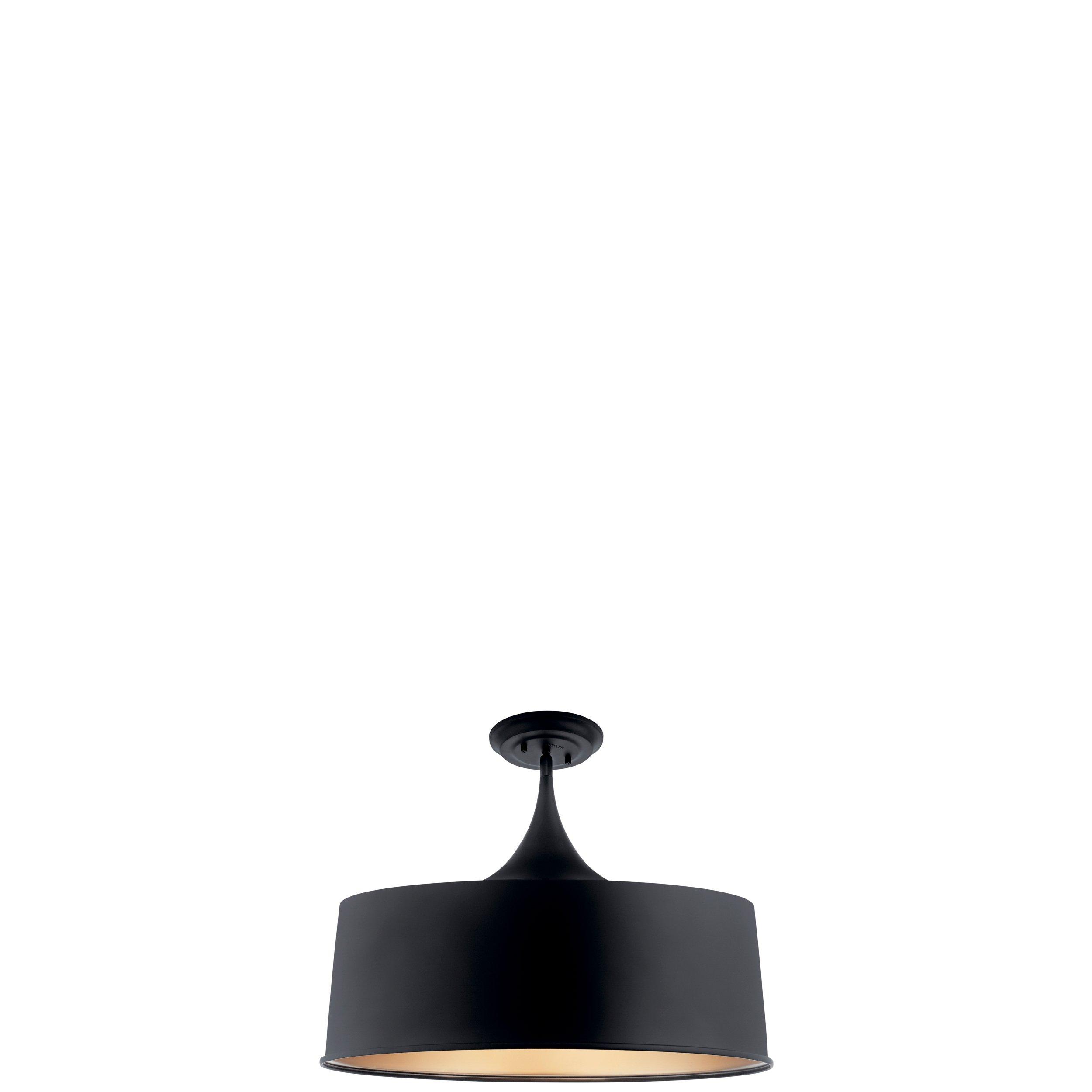 Elias Matte Black Single Pendant Light