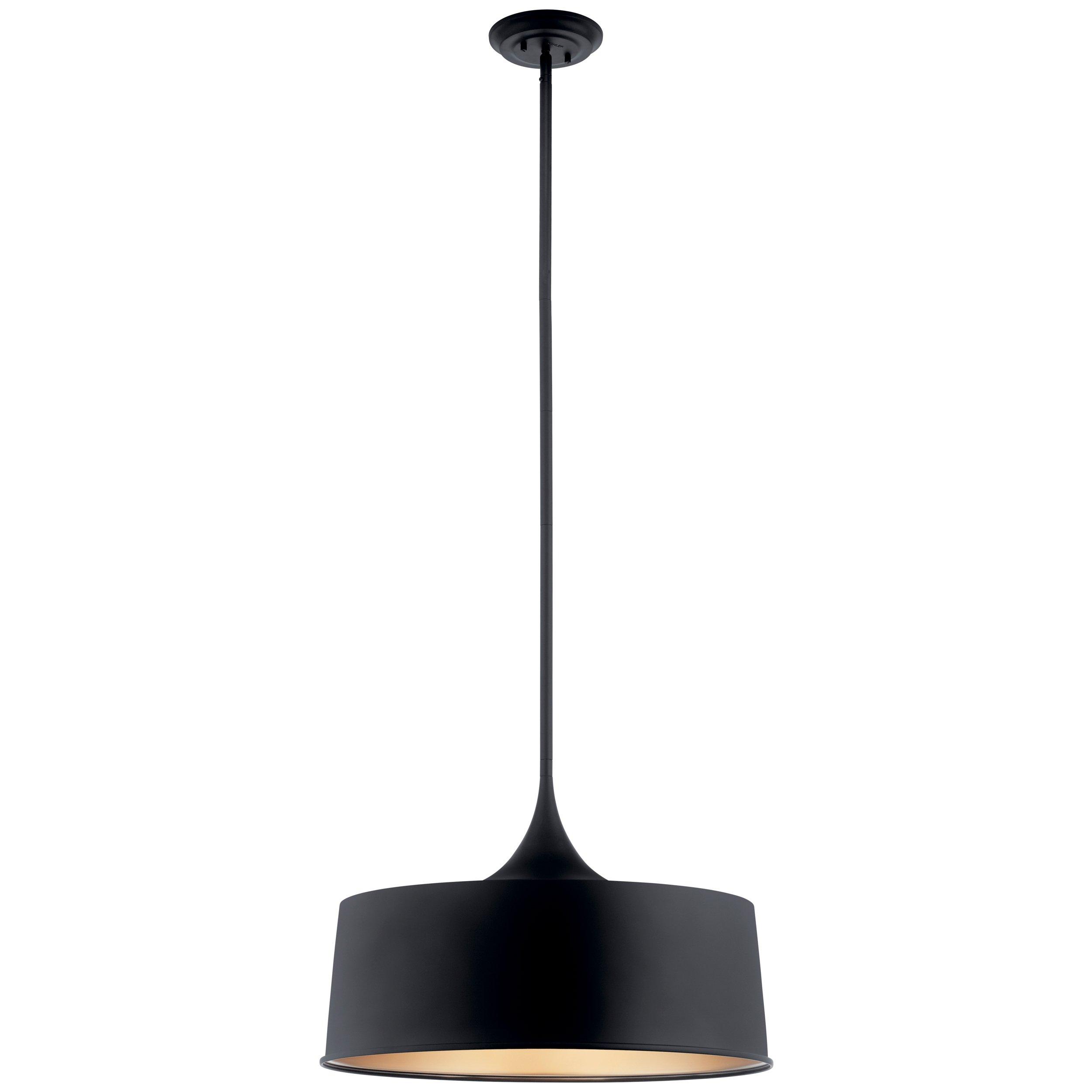 Elias Matte Black Single Pendant Light